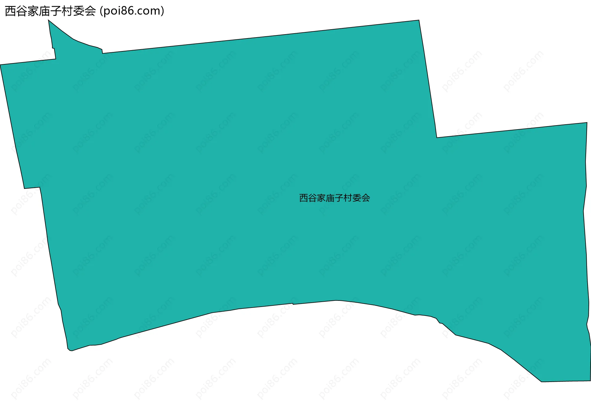 西谷家庙子村委会边界地图