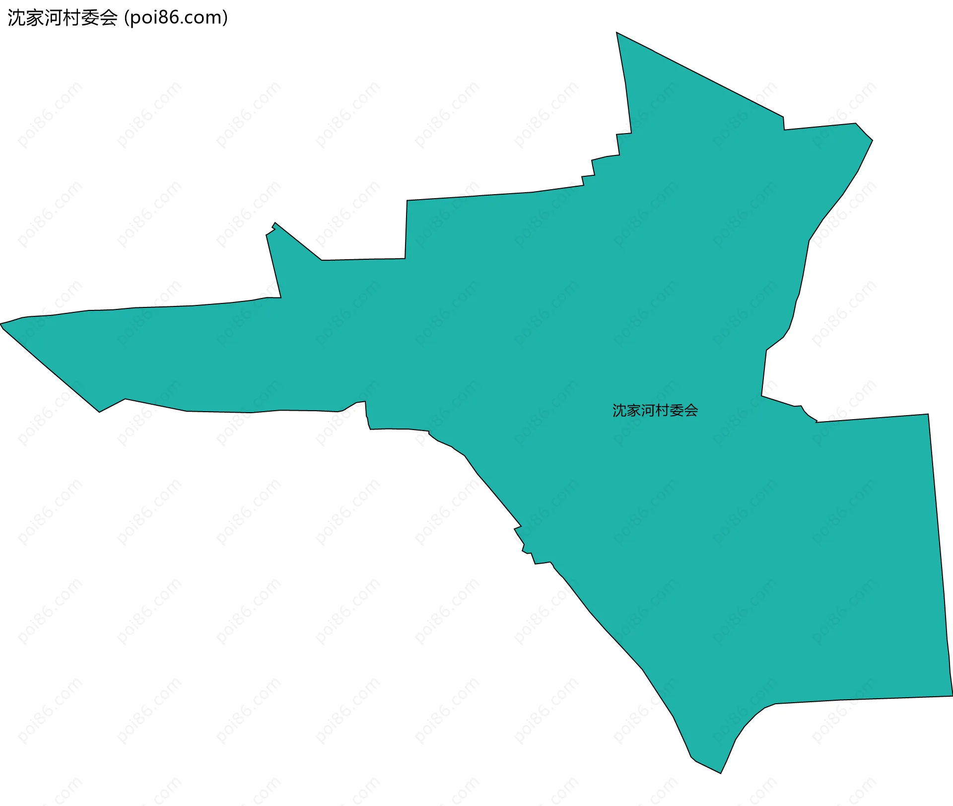 沈家河村委会边界地图