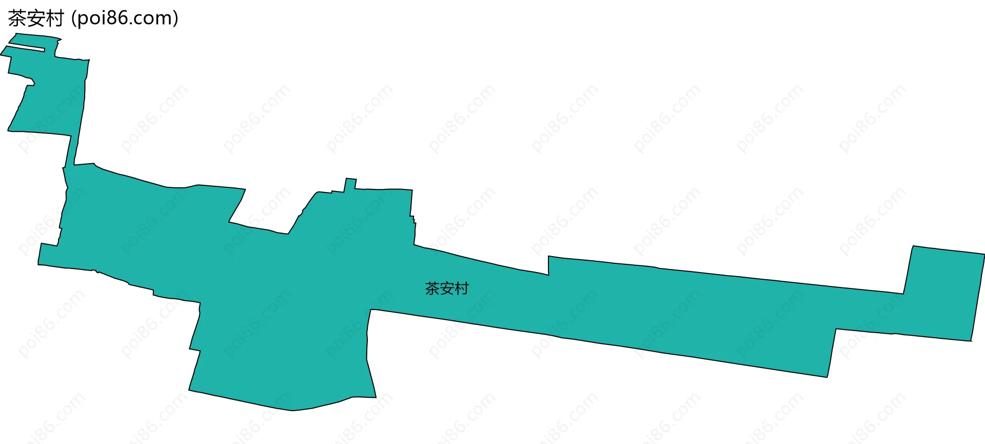 茶安村边界地图