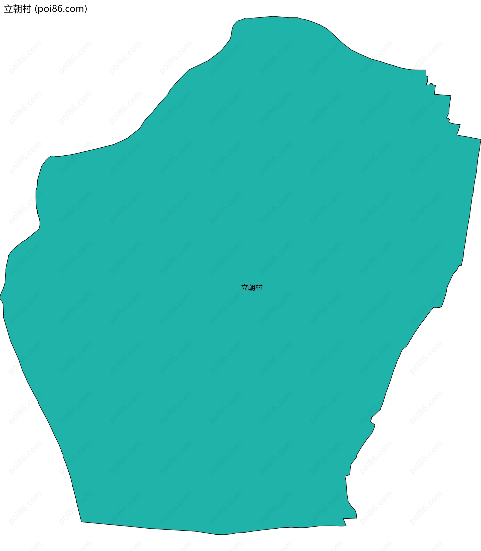 立朝村边界地图