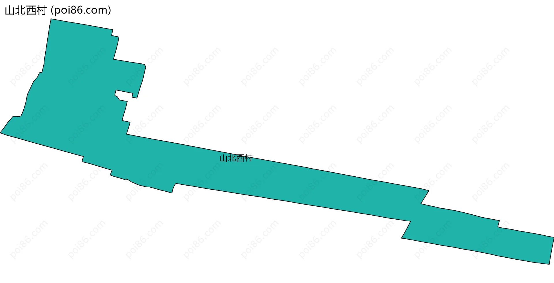山北西村边界地图