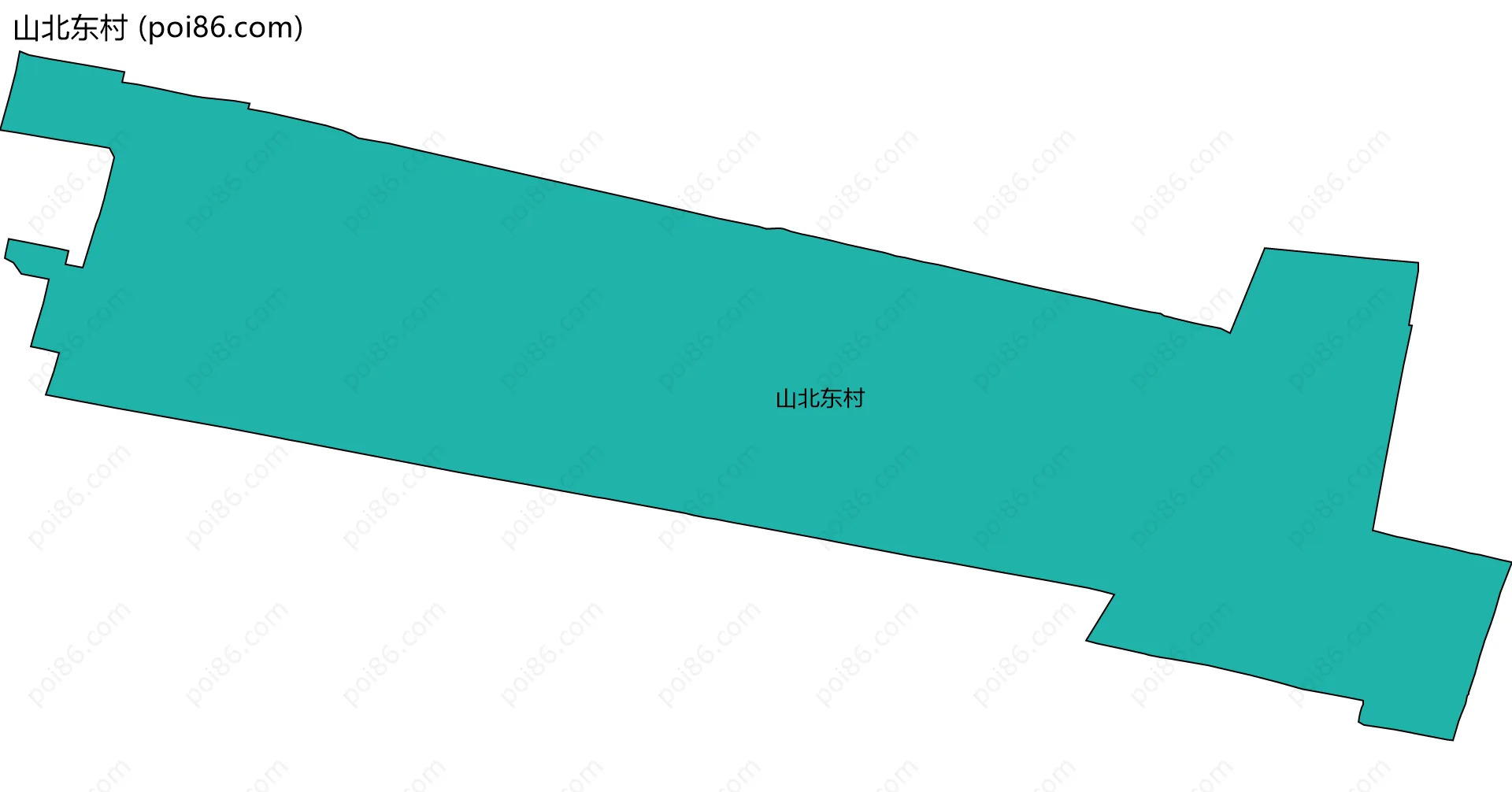山北东村边界地图