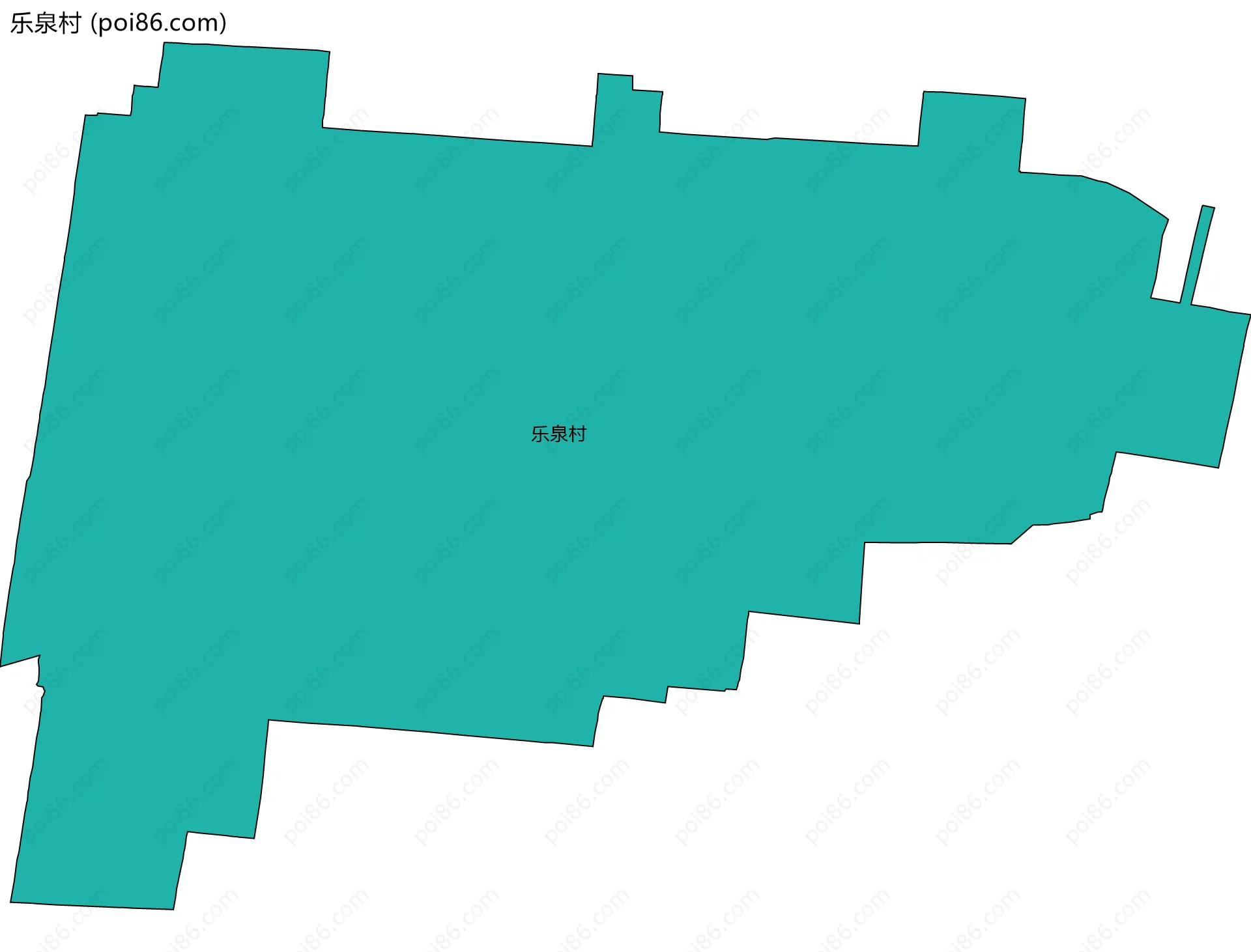 乐泉村边界地图
