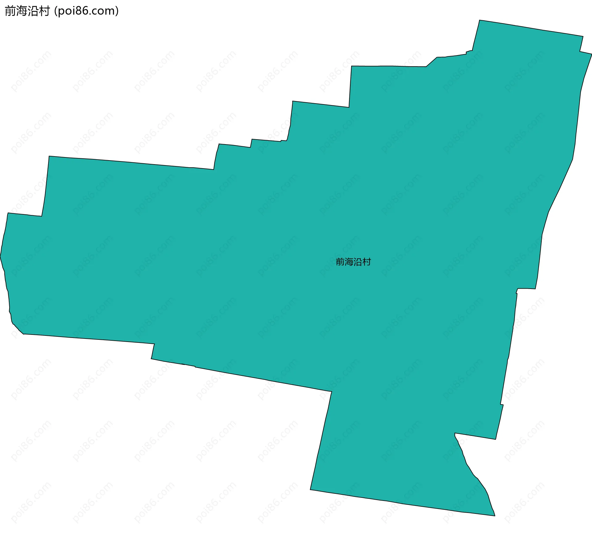 前海沿村边界地图