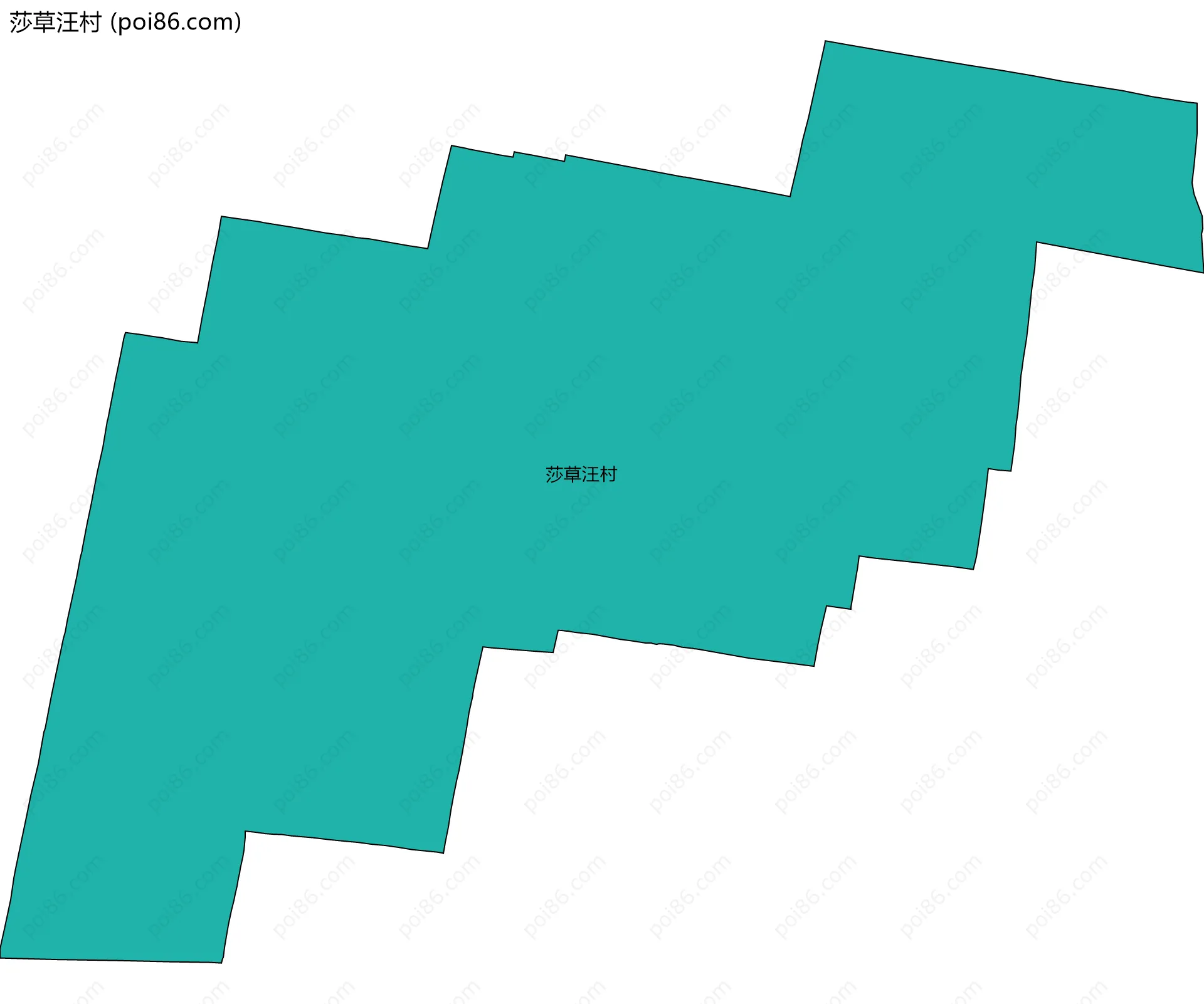 莎草汪村边界地图
