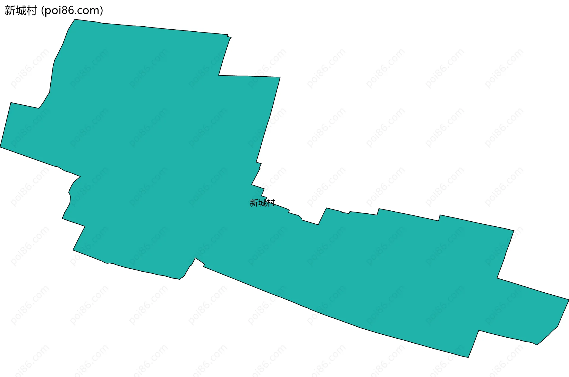 新城村边界地图