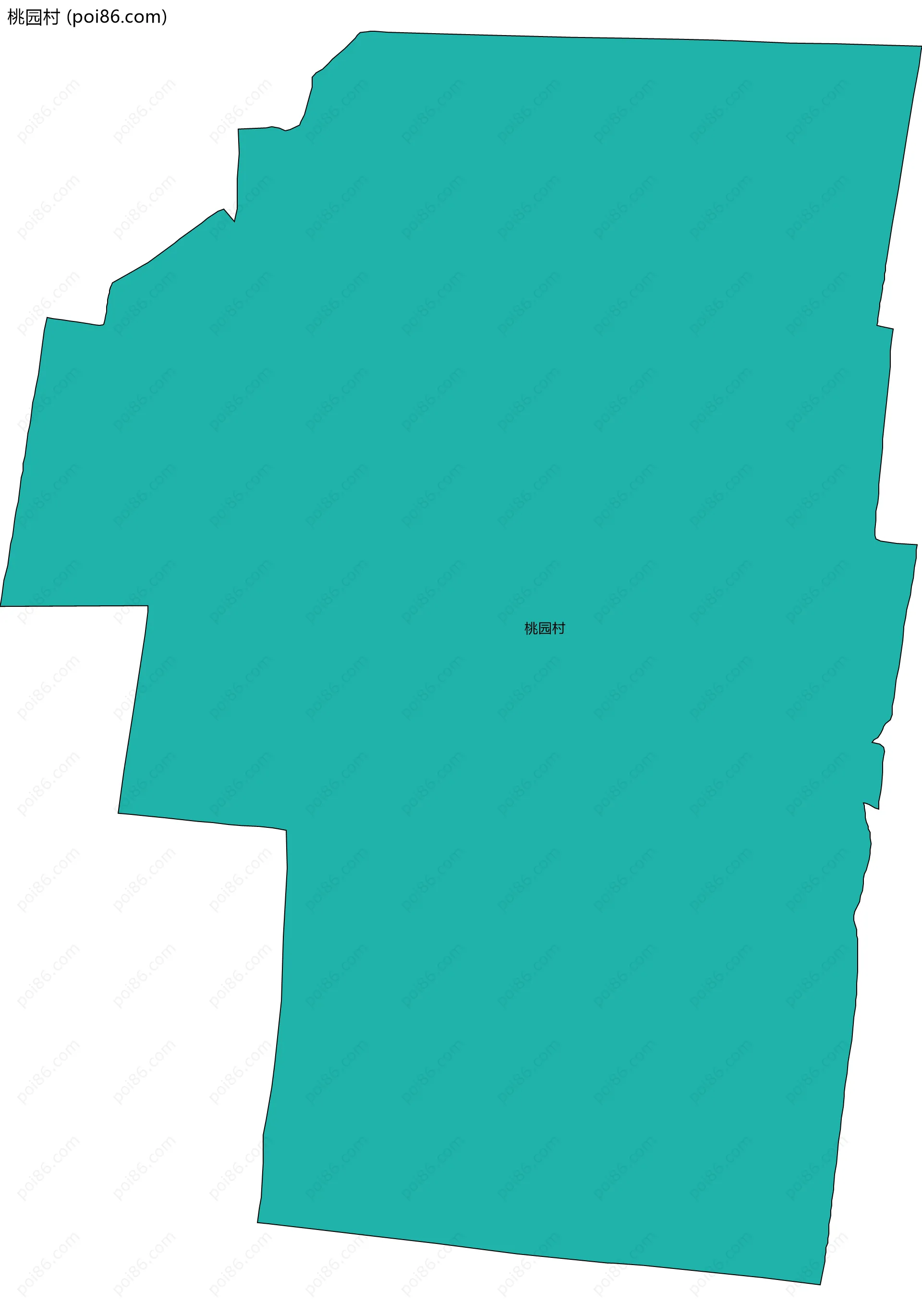 桃园村边界地图