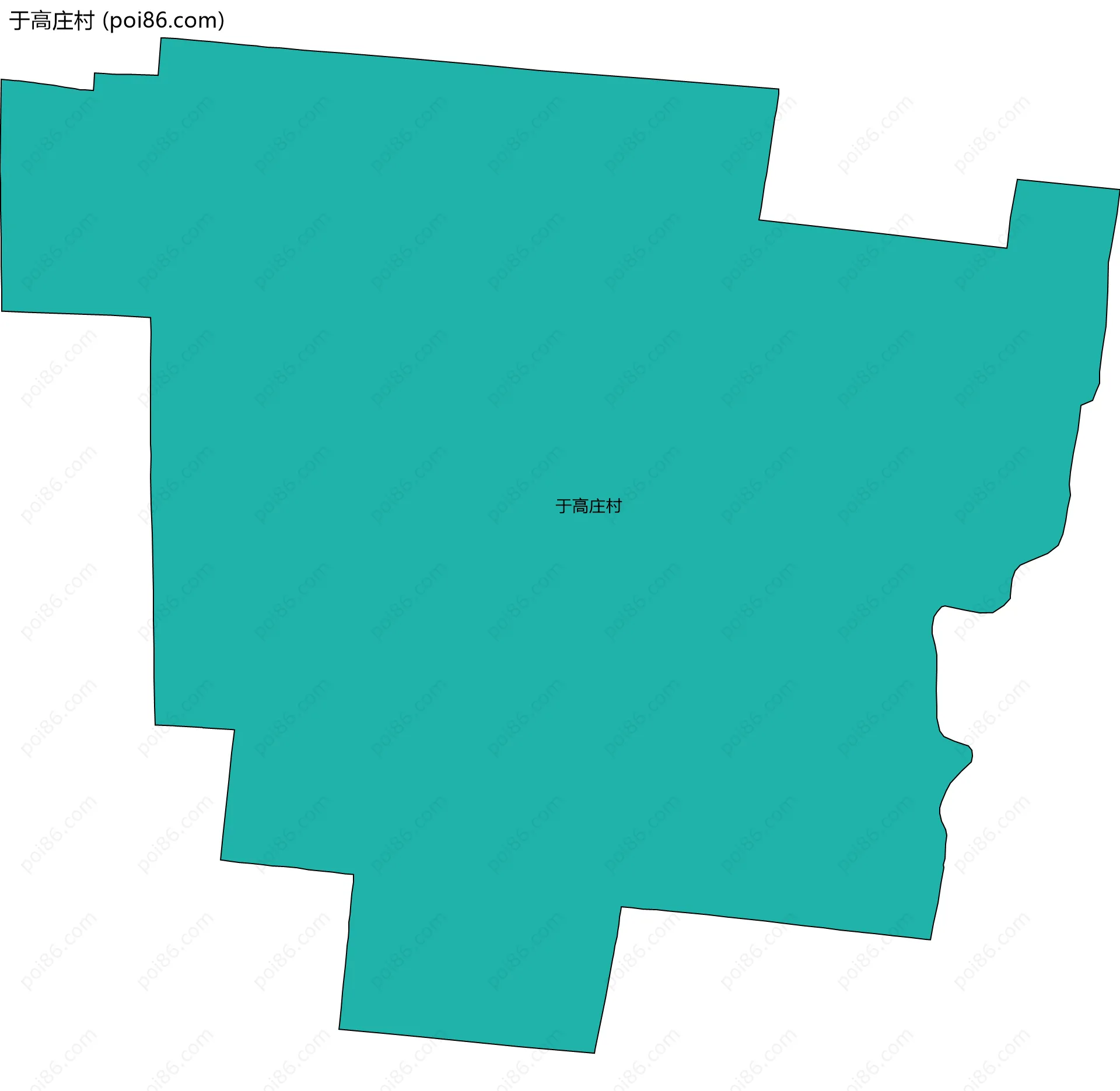 于高庄村边界地图