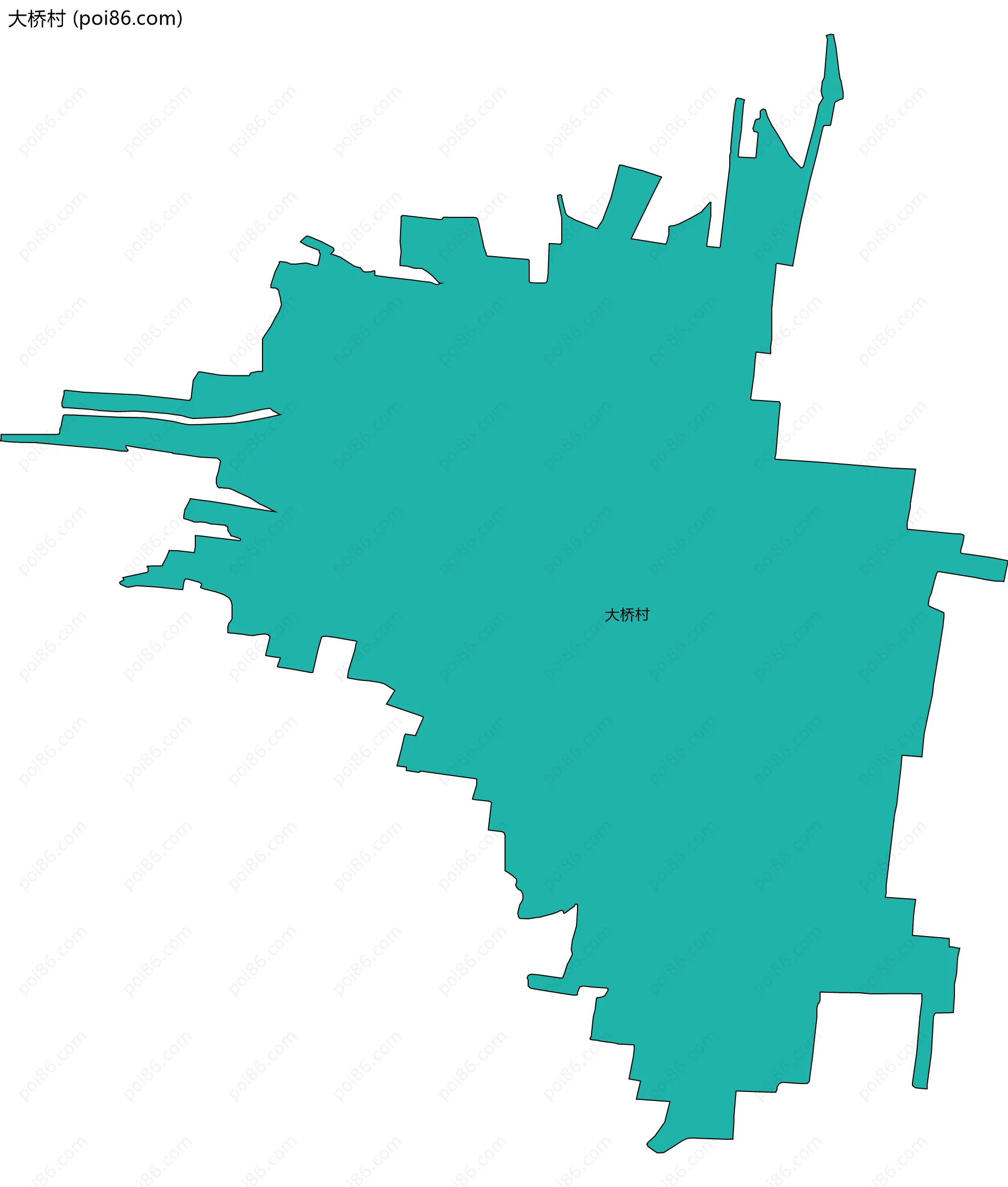 大桥村边界地图