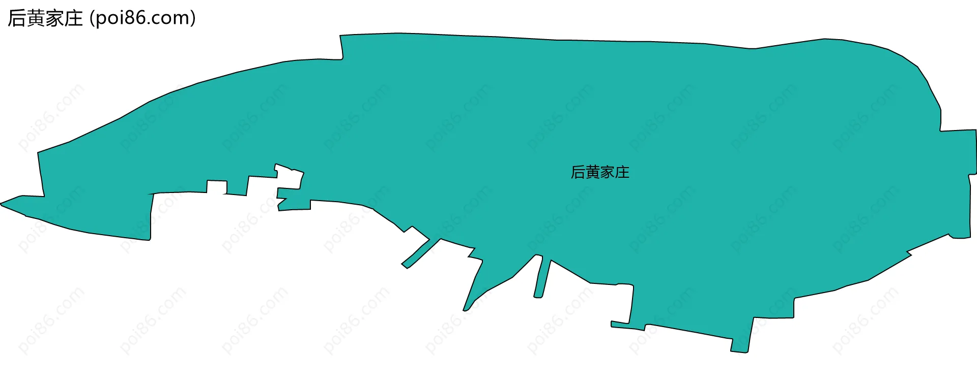 后黄家庄边界地图