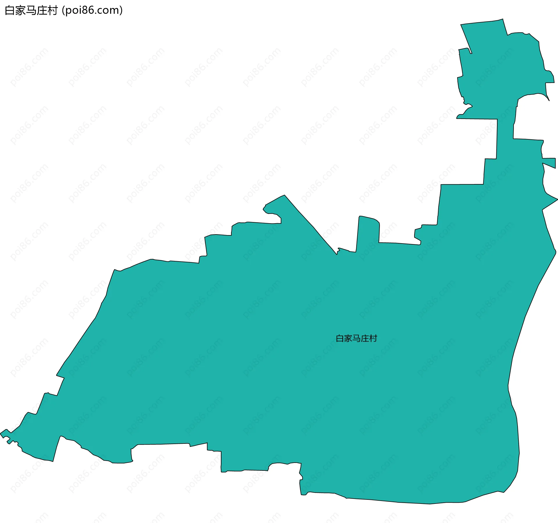白家马庄村边界地图