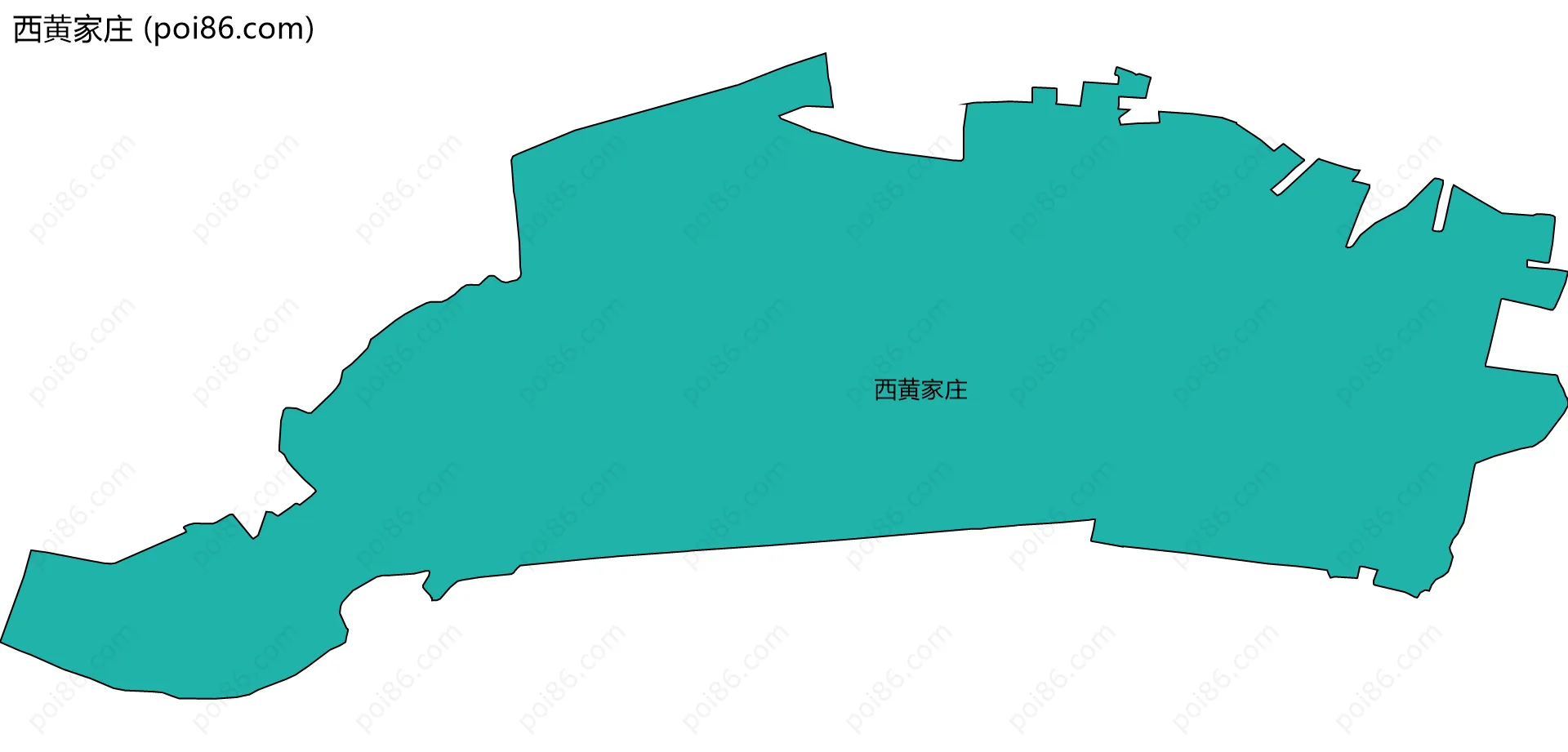 西黄家庄边界地图