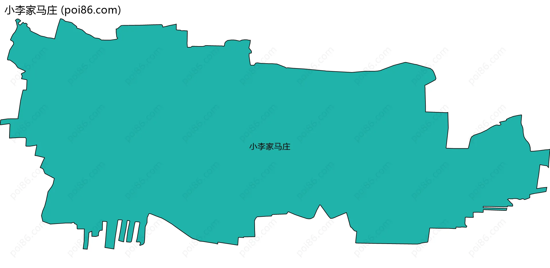 小李家马庄边界地图