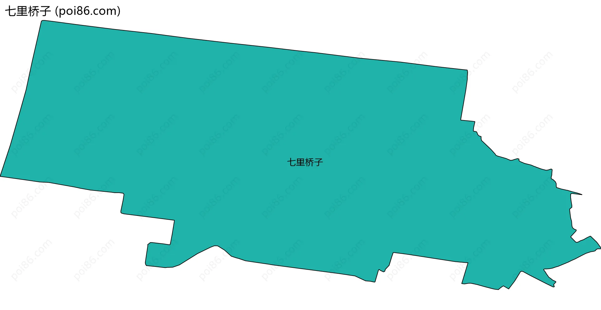 七里桥子边界地图