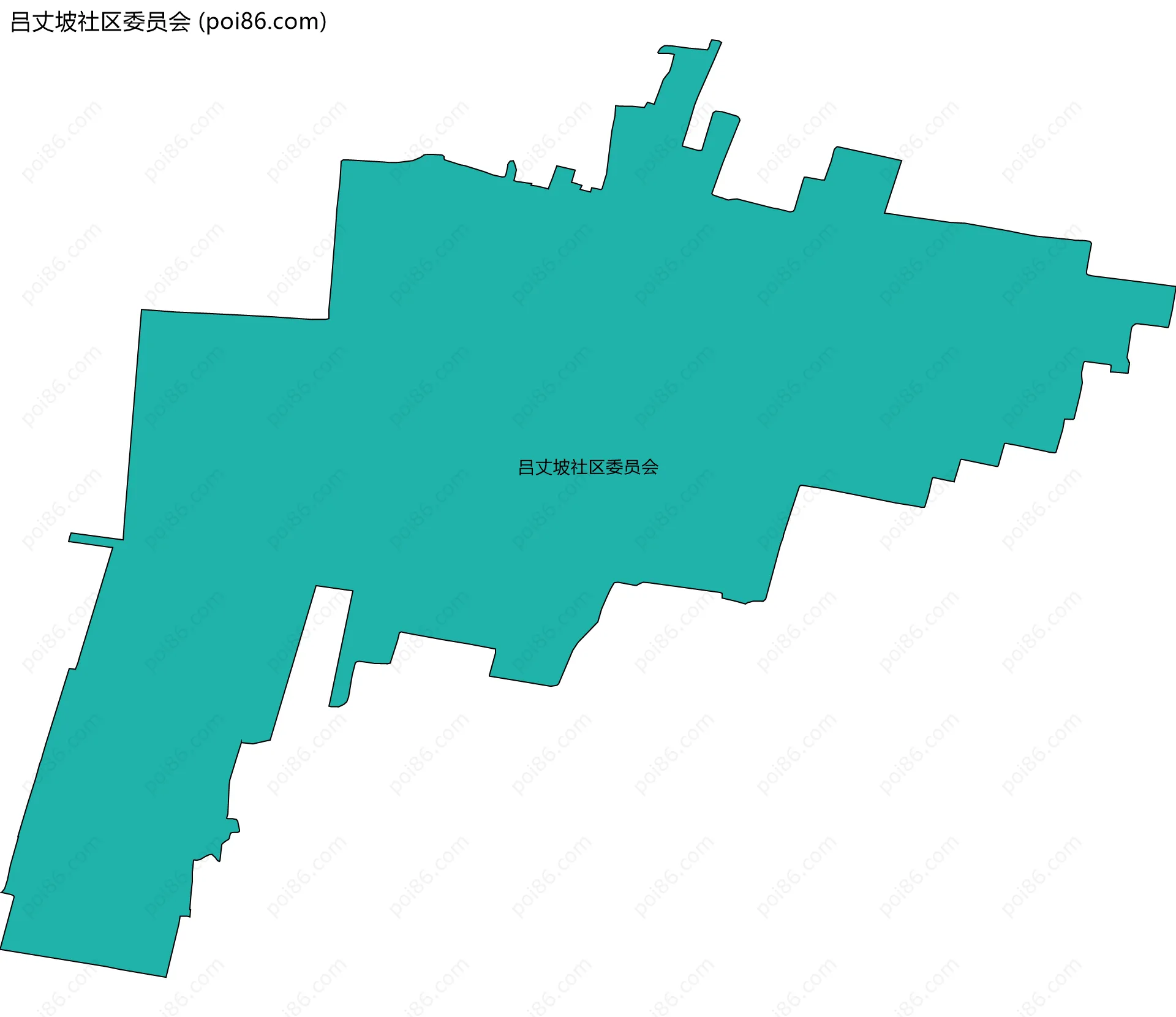 吕丈坡社区委员会边界地图