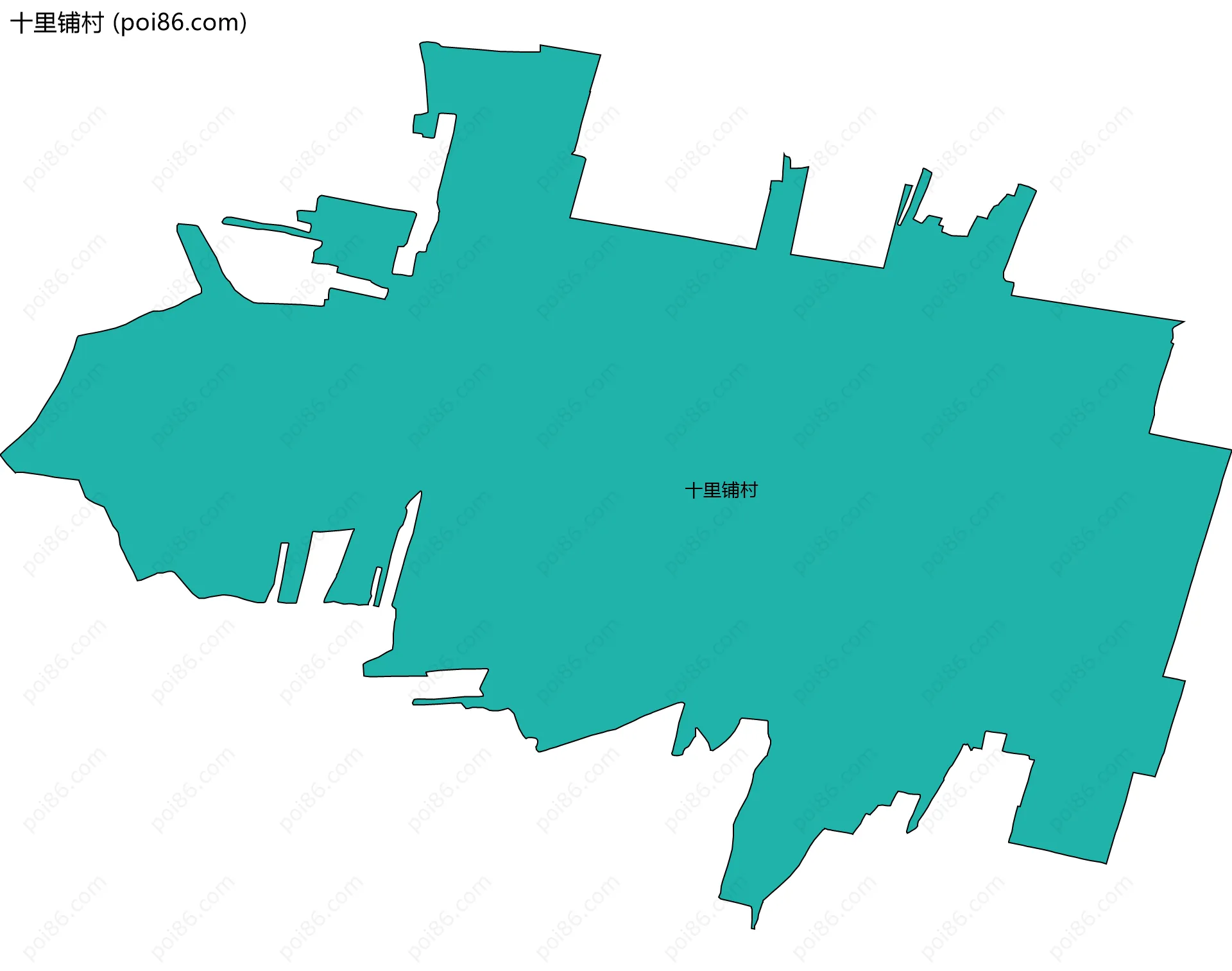 十里铺村边界地图