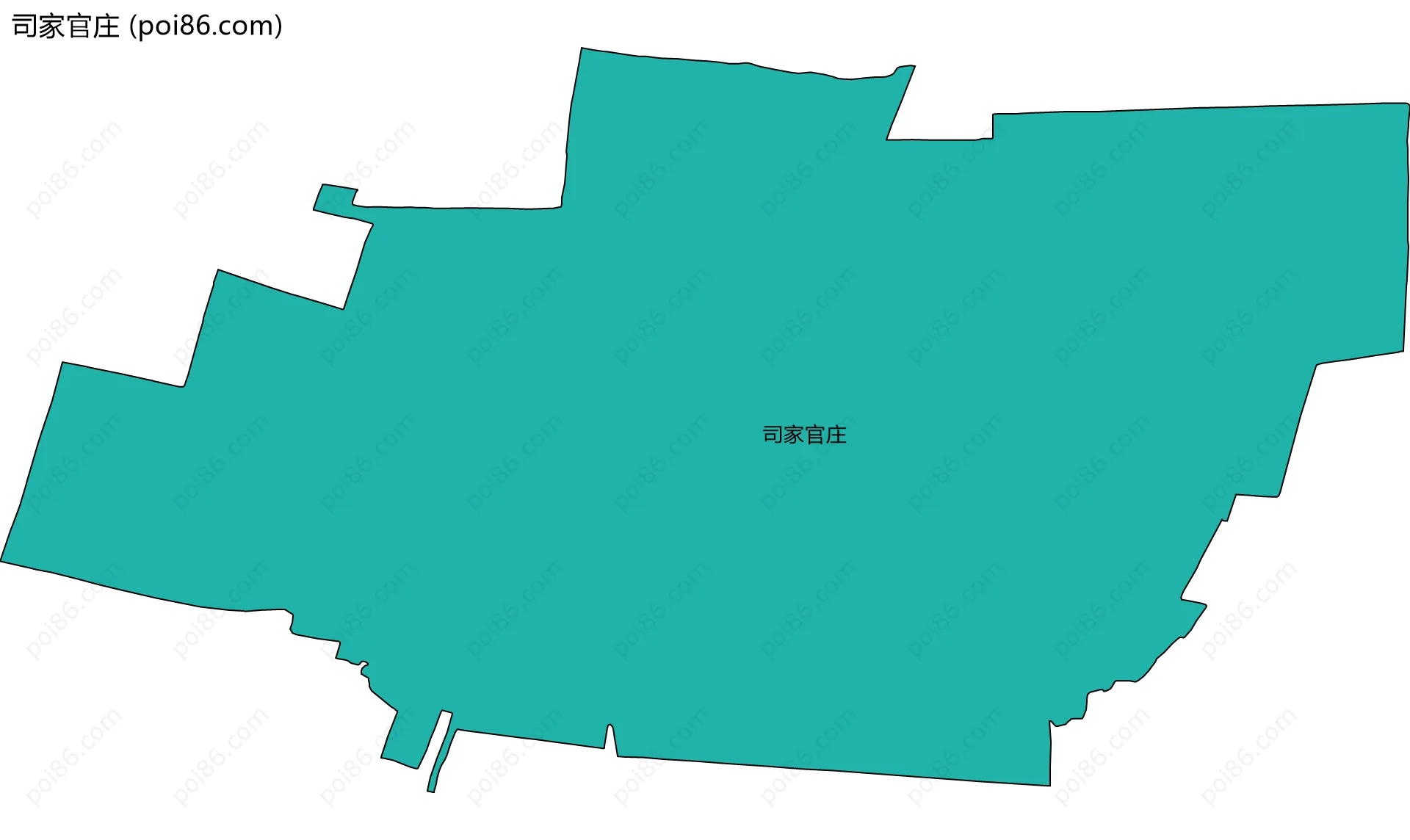 司家官庄边界地图