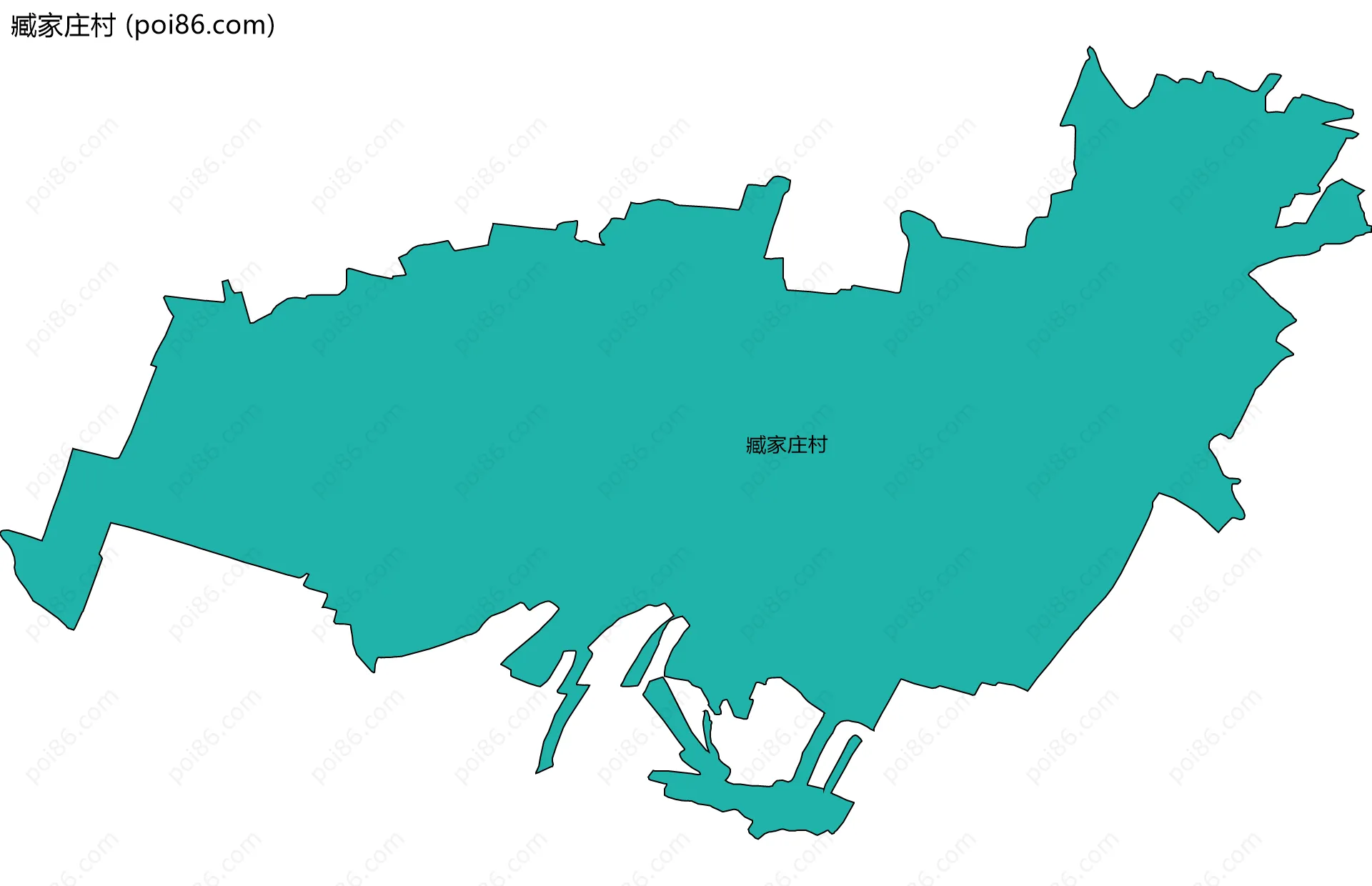臧家庄村边界地图