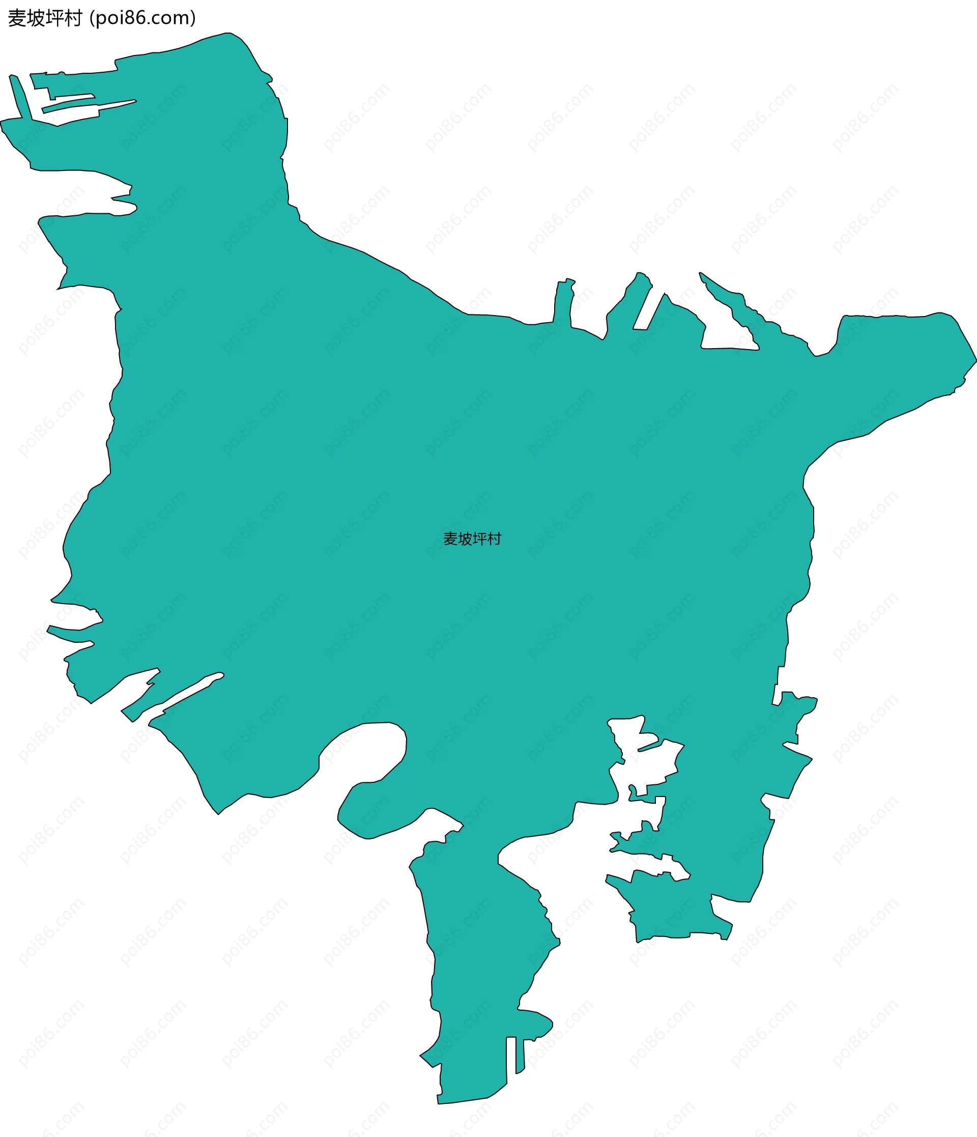 麦坡坪村边界地图