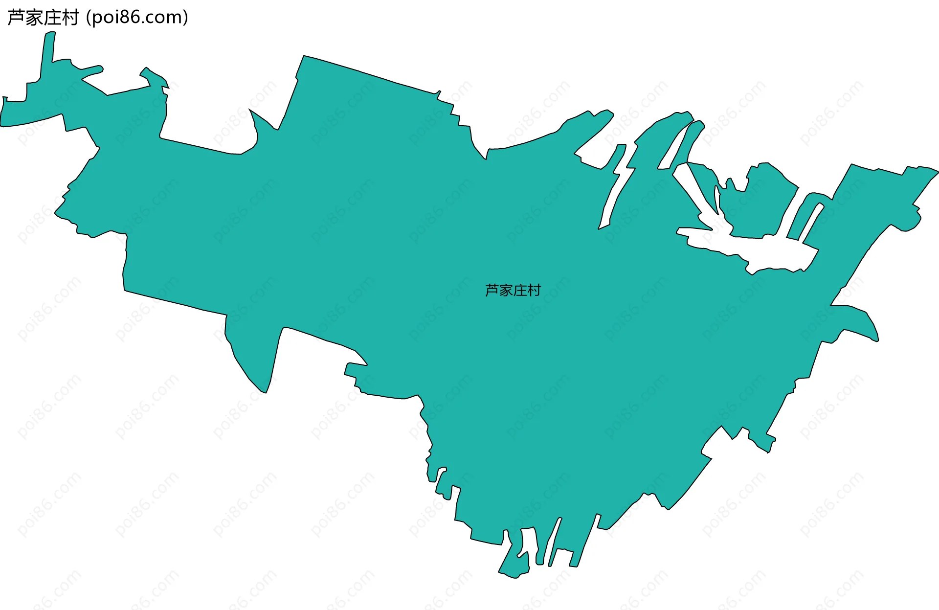 芦家庄村边界地图