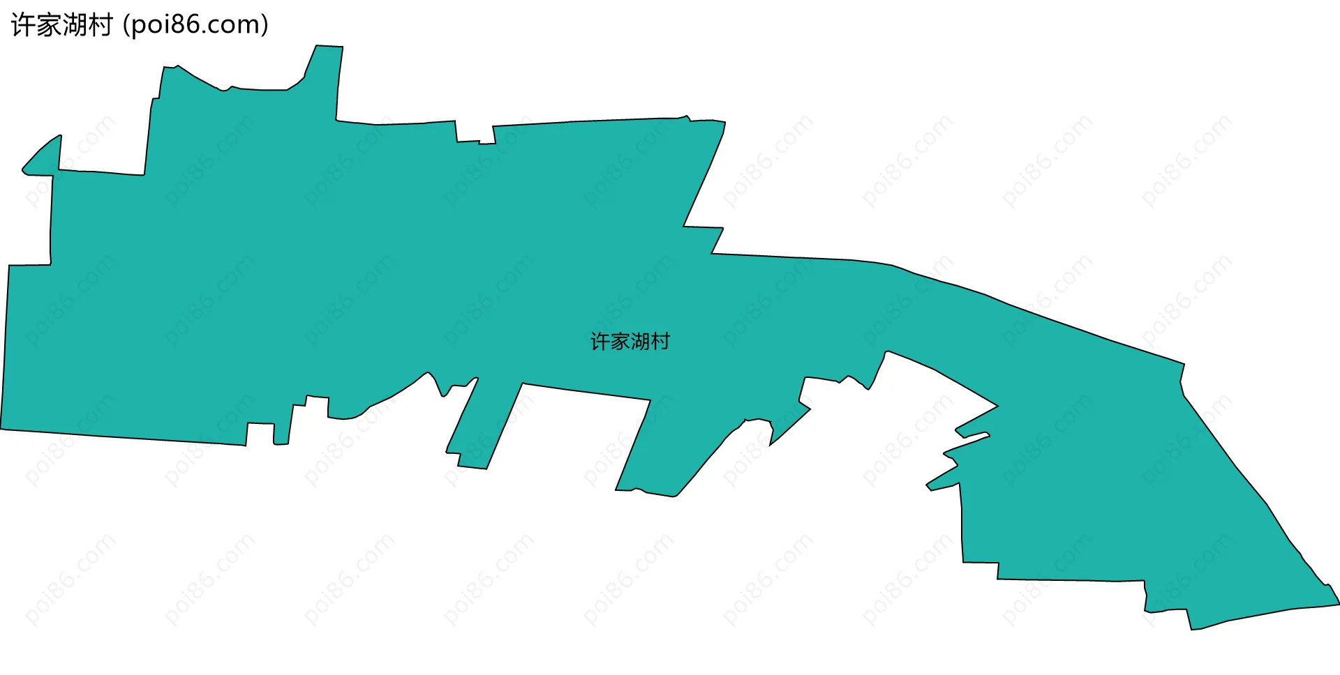 许家湖村边界地图
