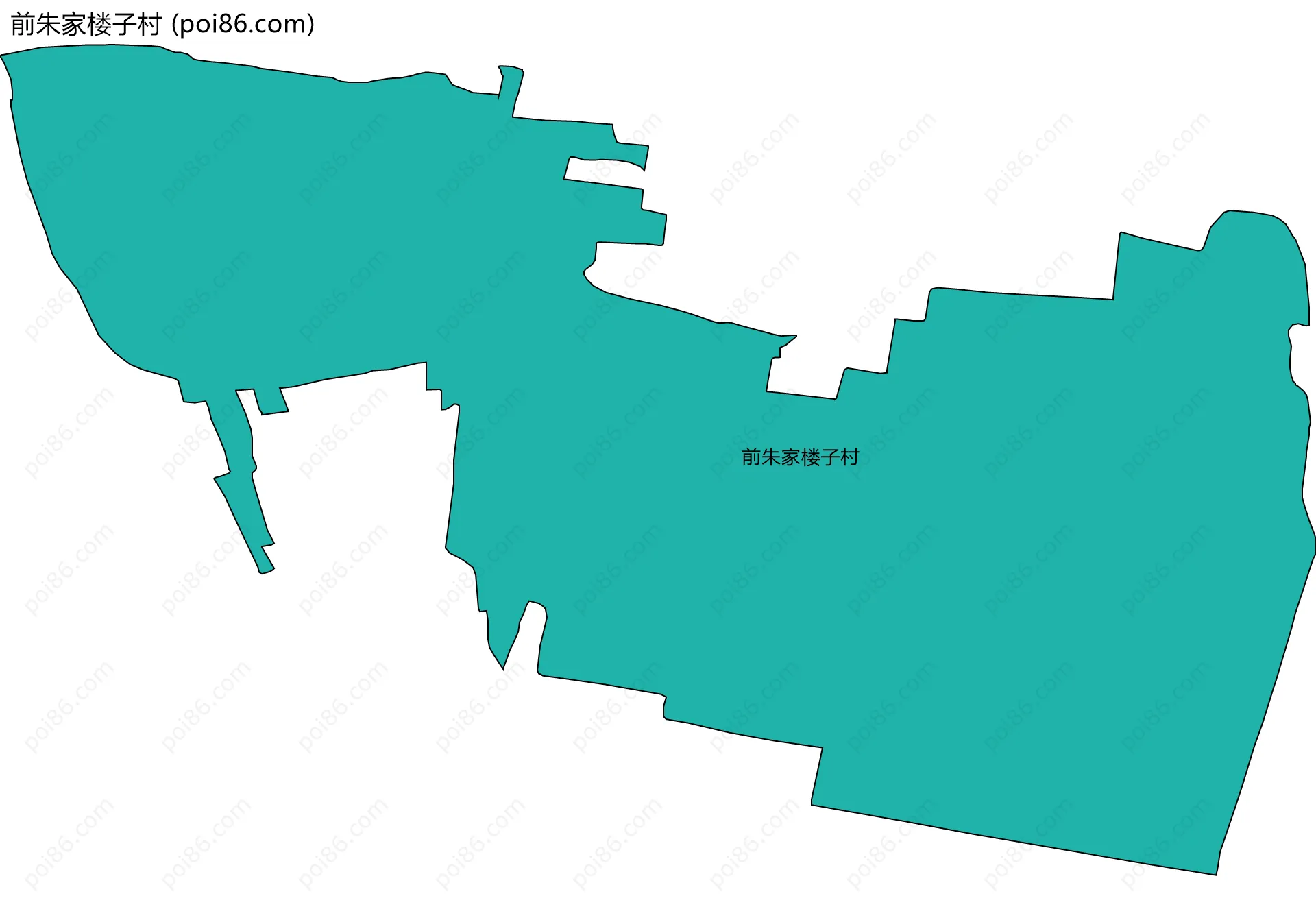前朱家楼子村边界地图