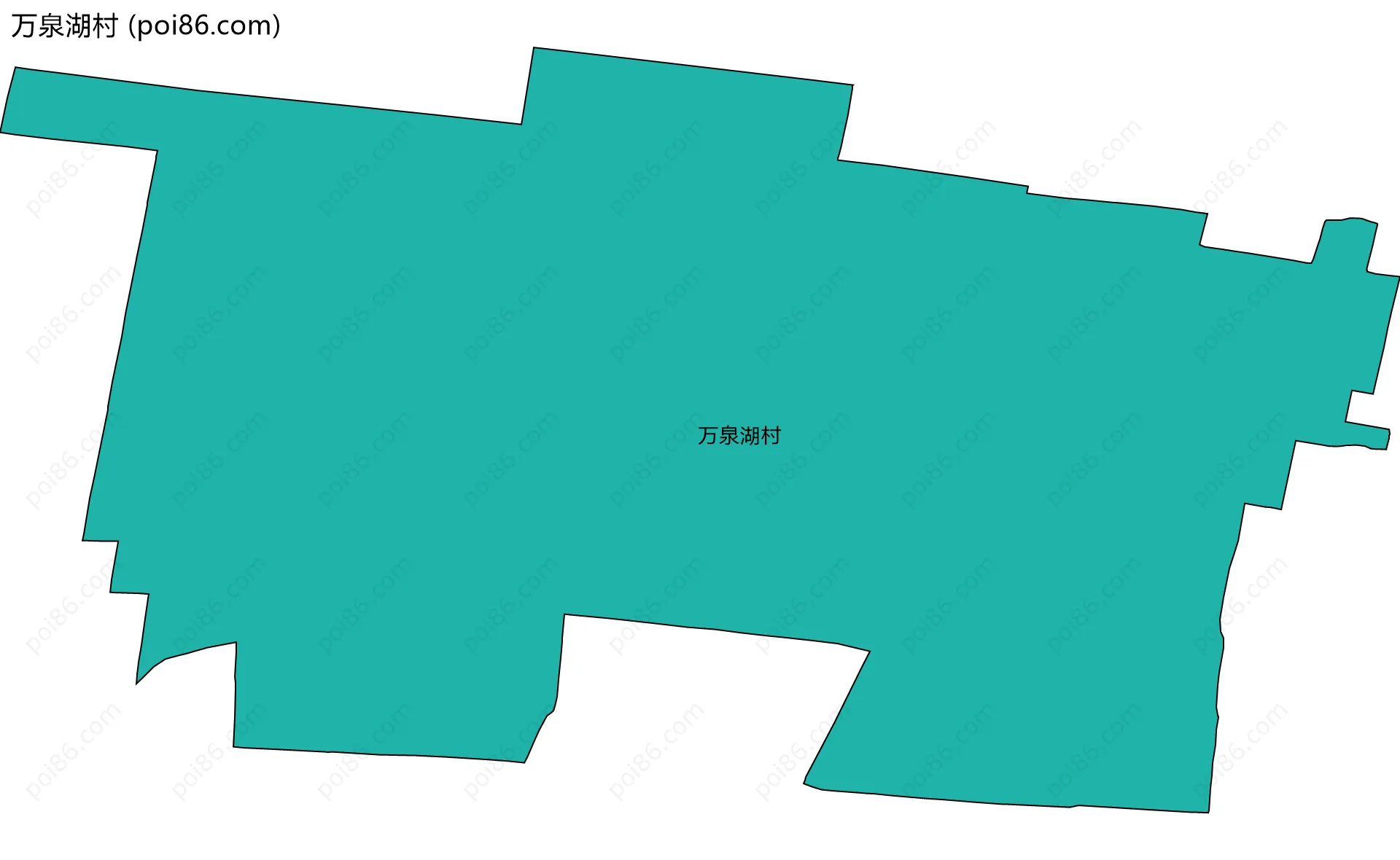 万泉湖村边界地图