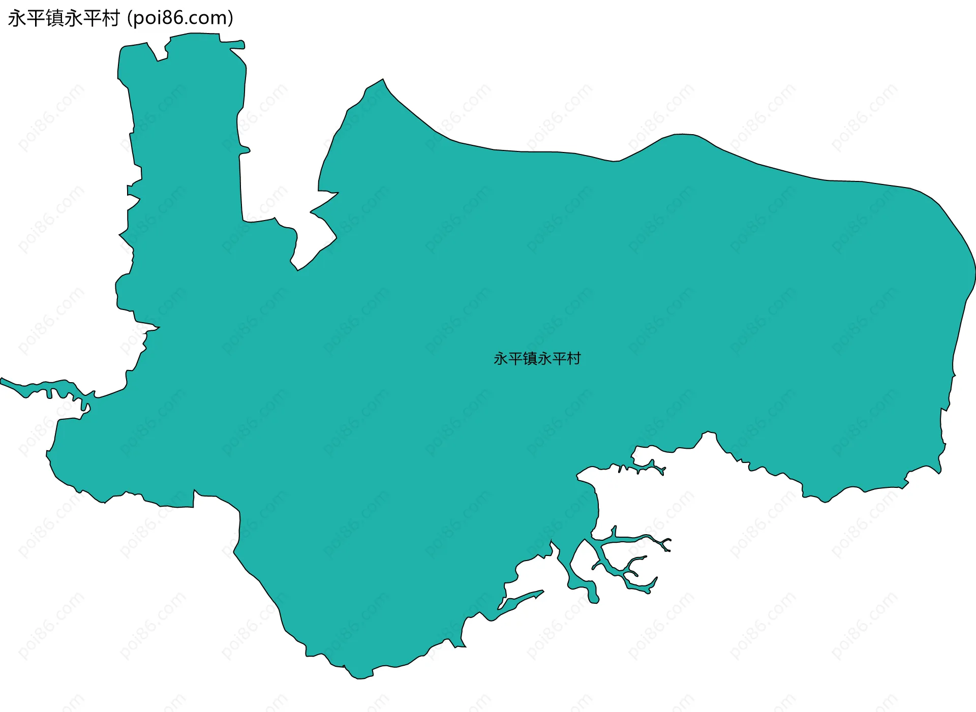 永平镇永平村边界地图