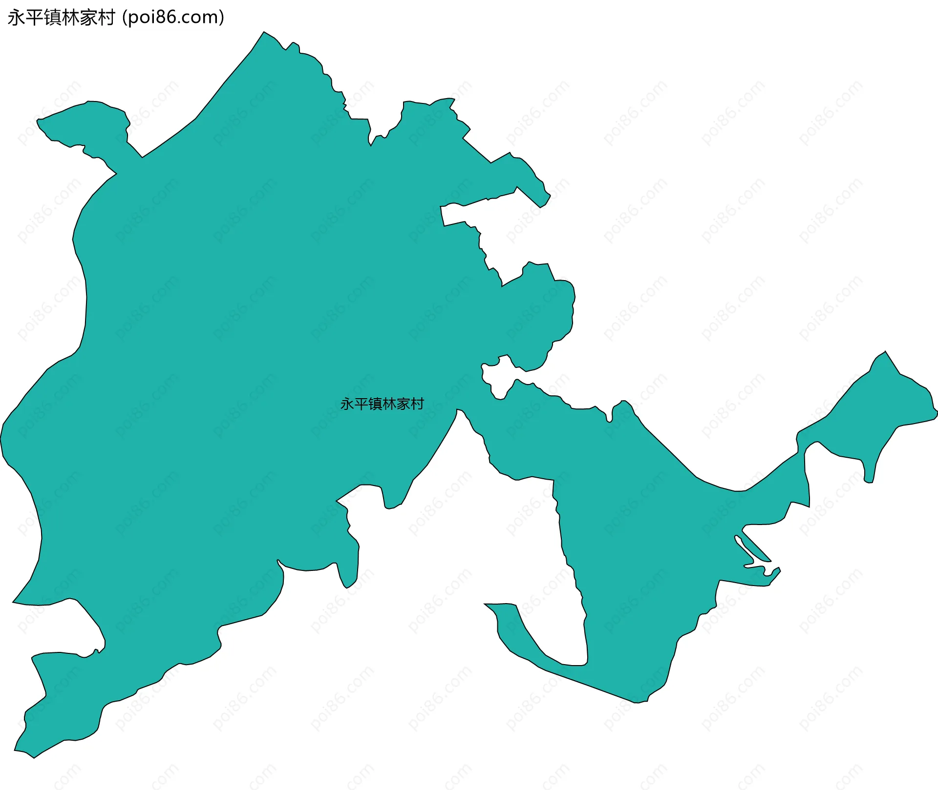 永平镇林家村边界地图