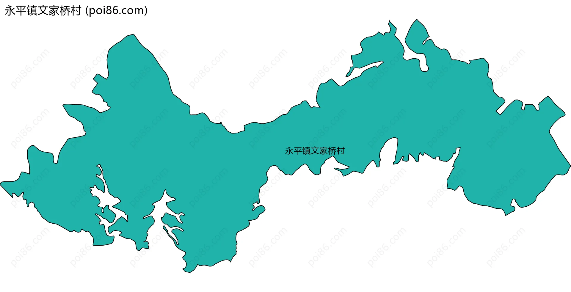 永平镇文家桥村边界地图