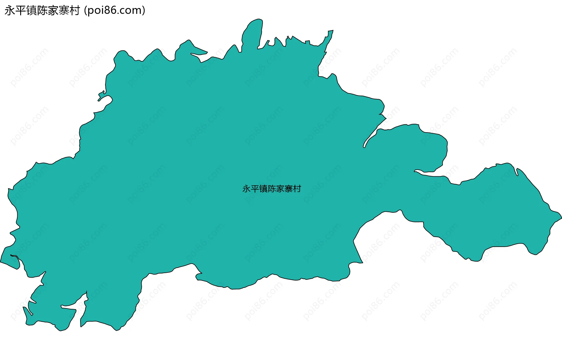 永平镇陈家寨村边界地图
