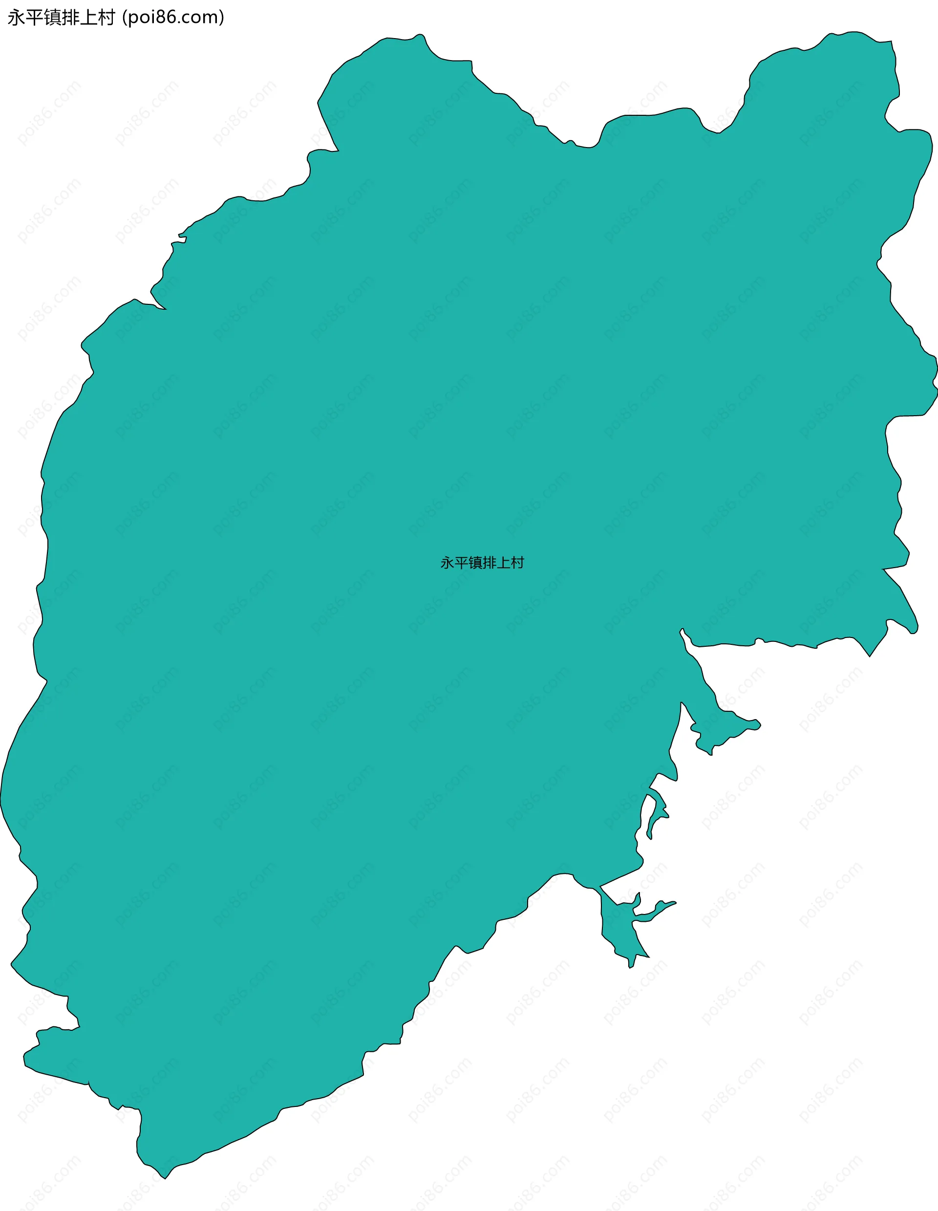 永平镇排上村边界地图