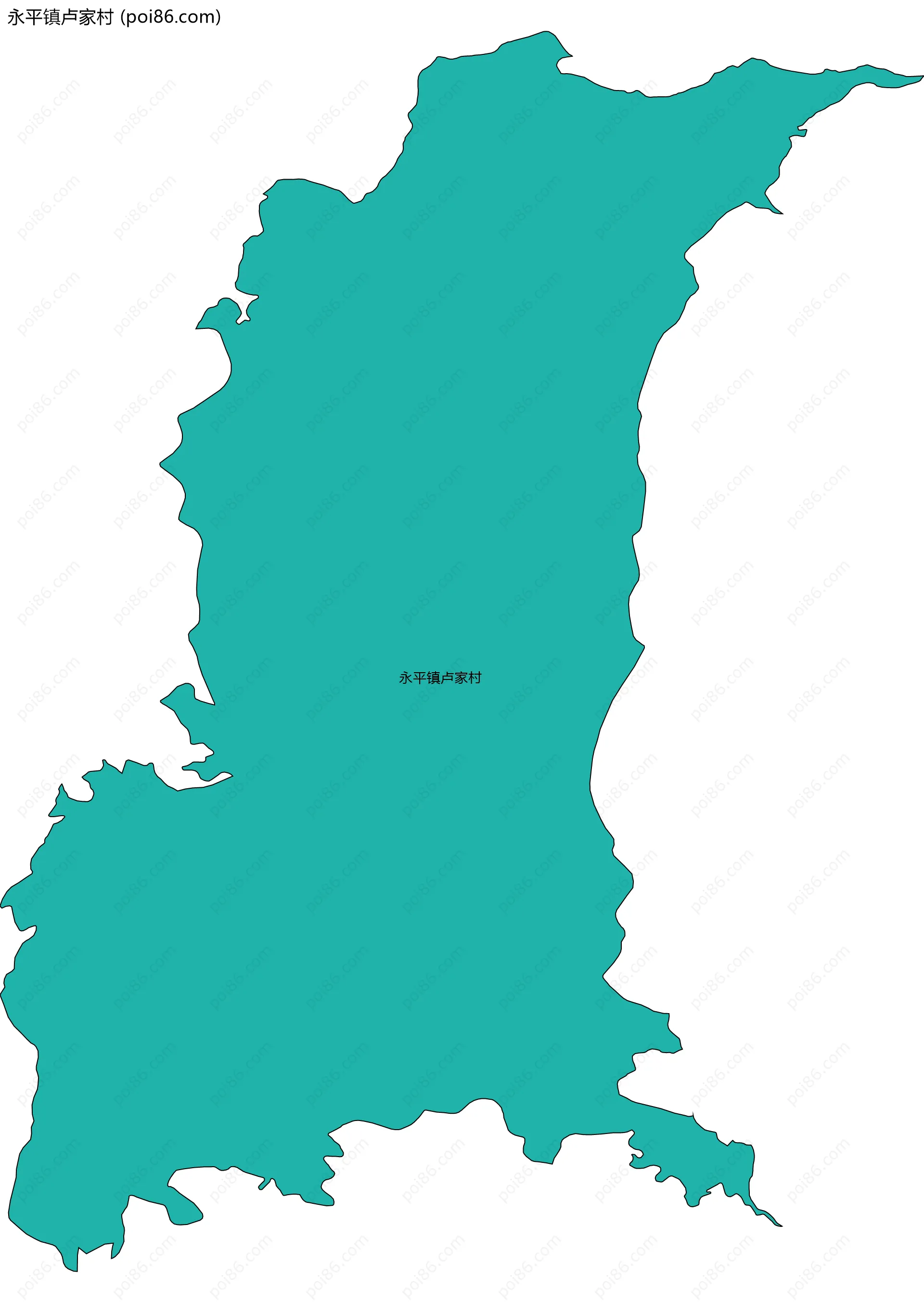 永平镇卢家村边界地图