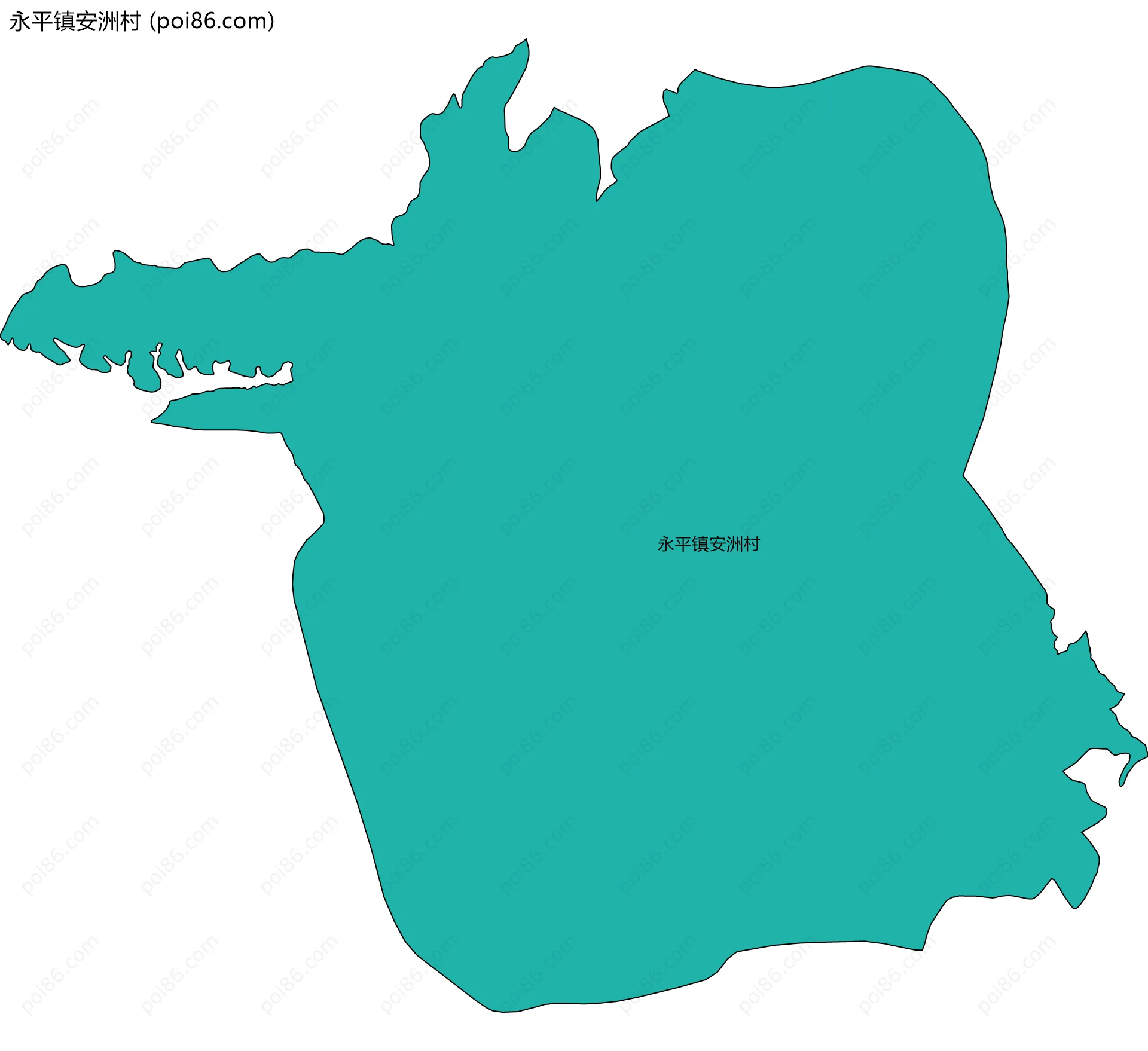 永平镇安洲村边界地图