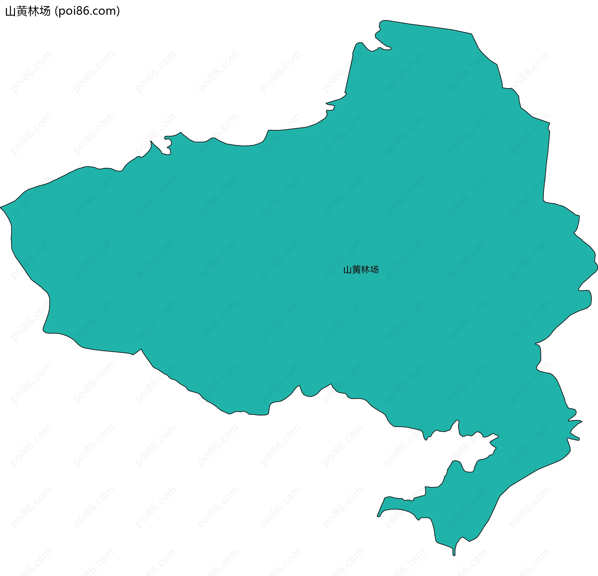 山黄林场边界地图