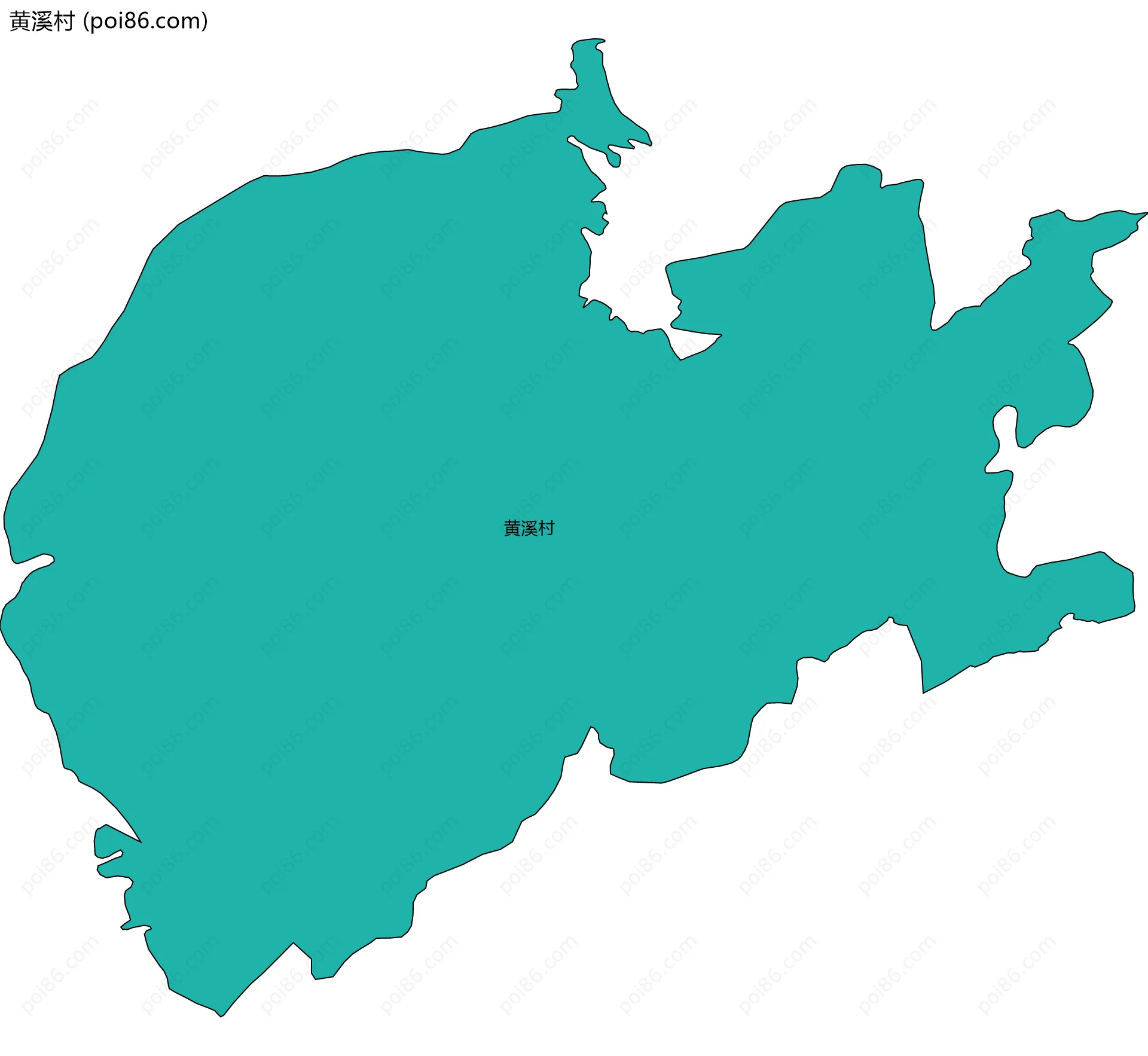 黄溪村边界地图