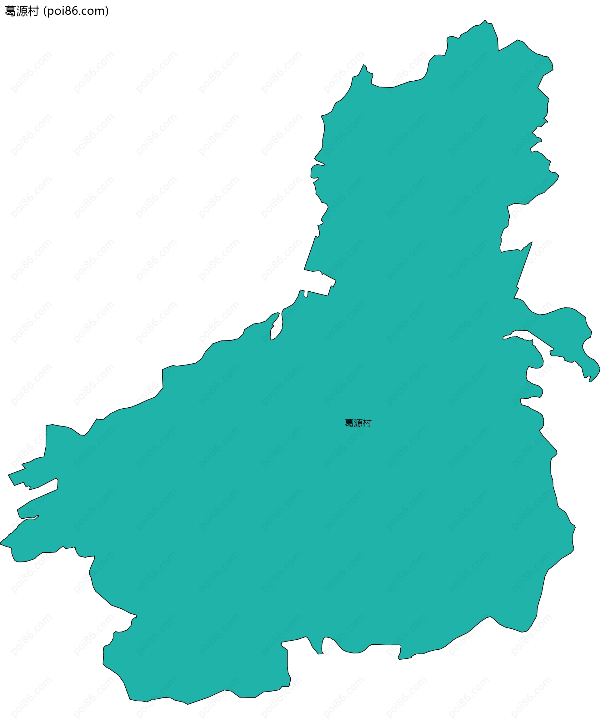 葛源村边界地图