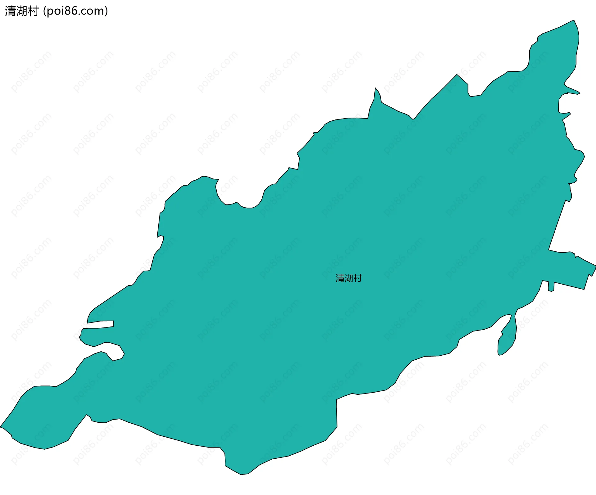 清湖村边界地图