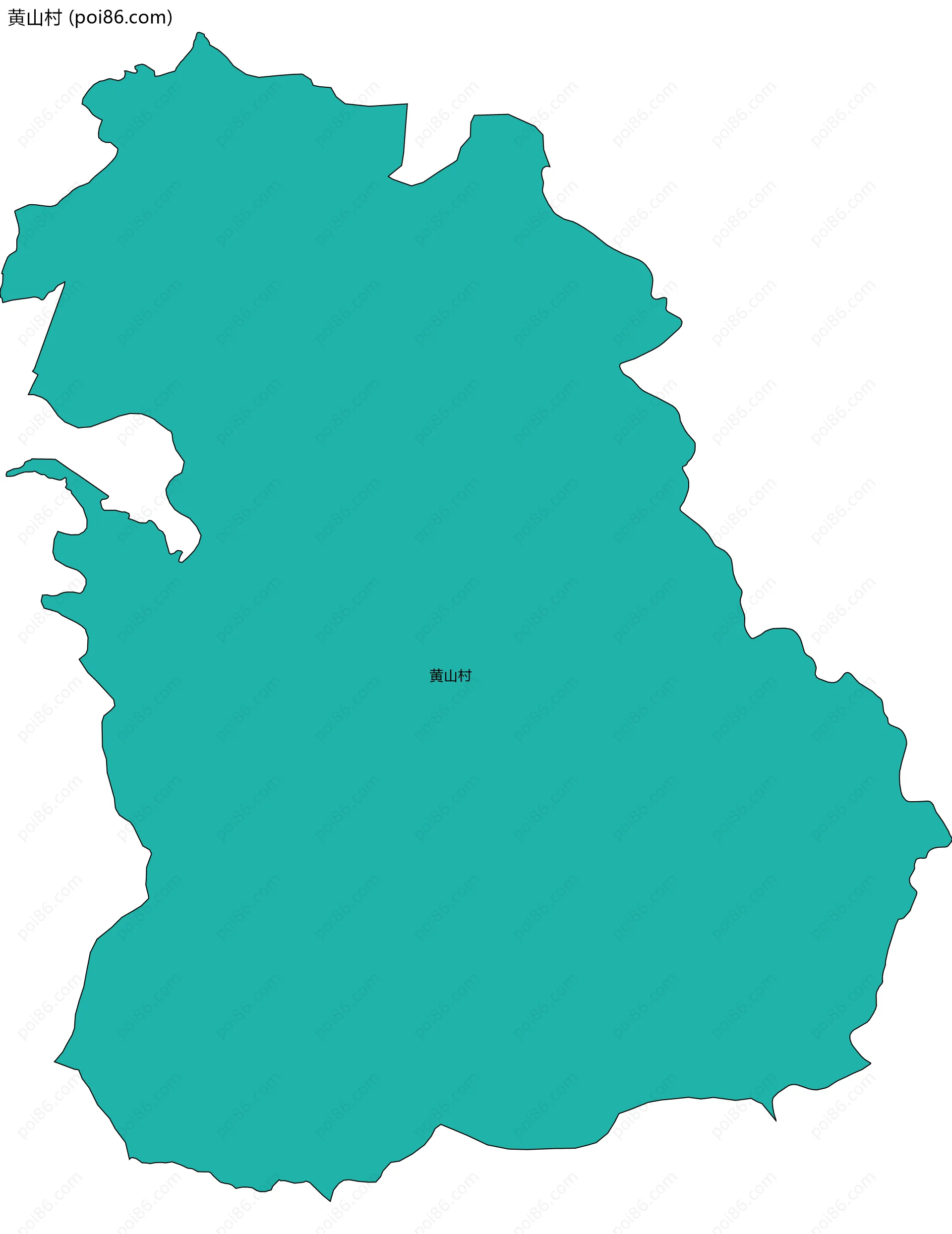 黄山村边界地图