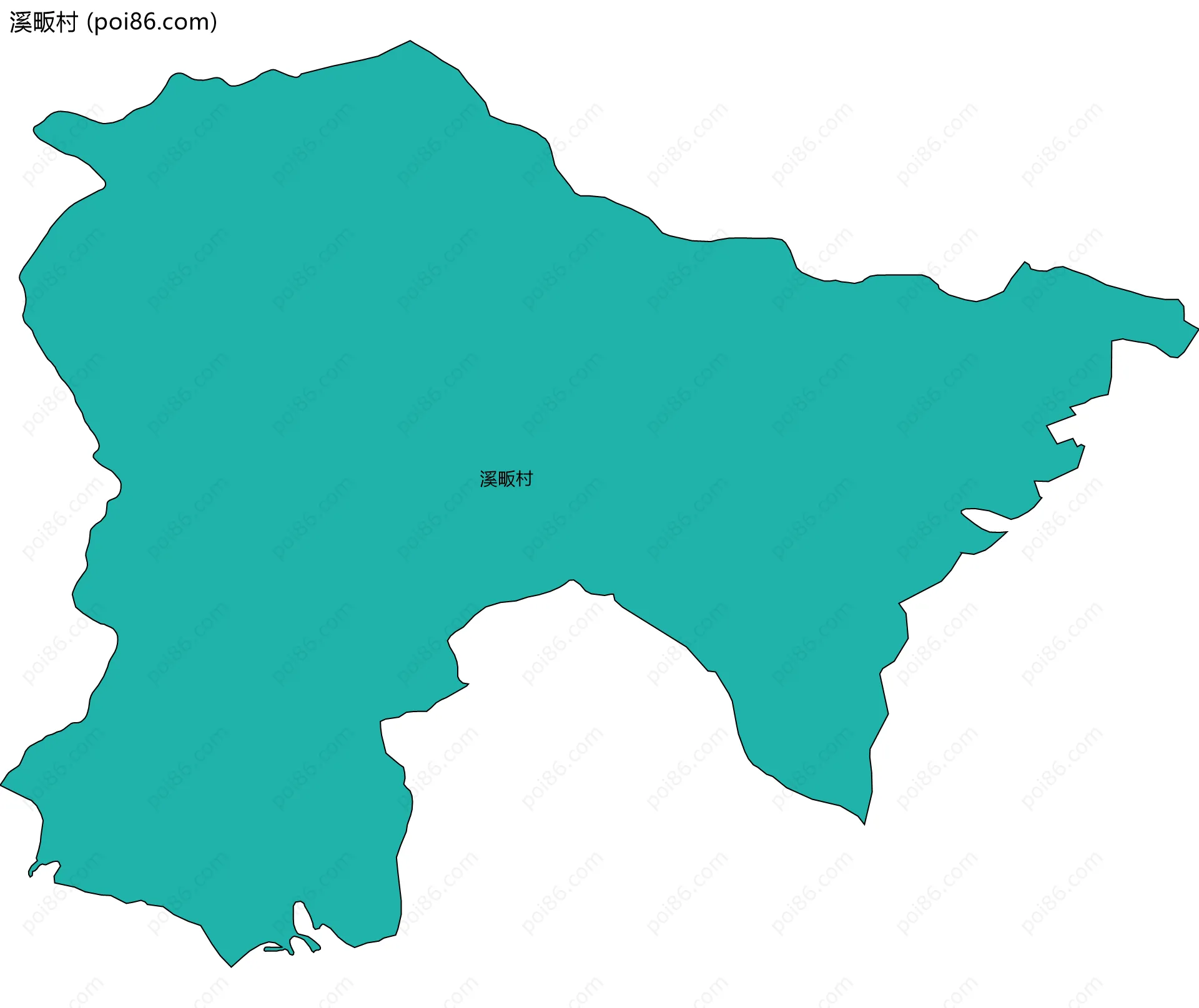 溪畈村边界地图