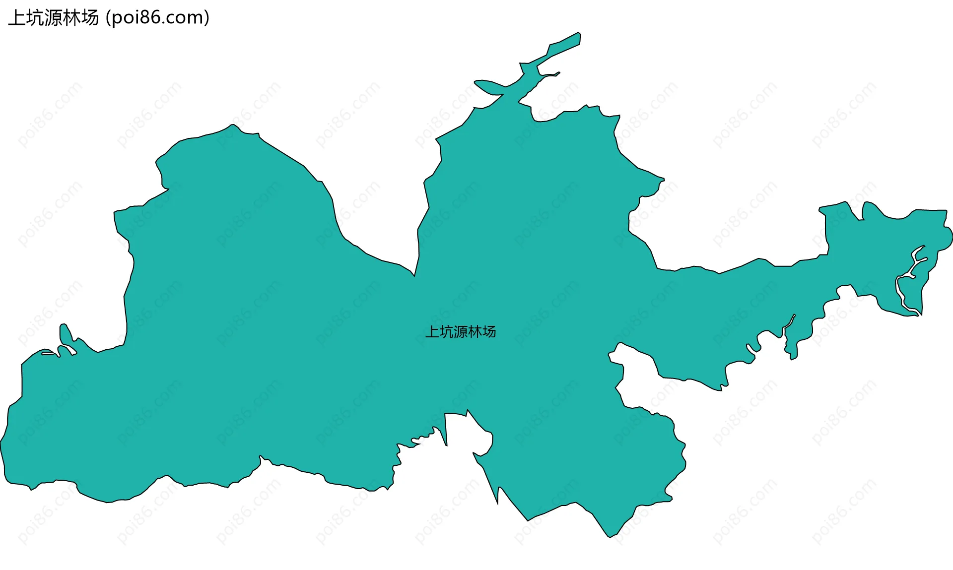 上坑源林场边界地图