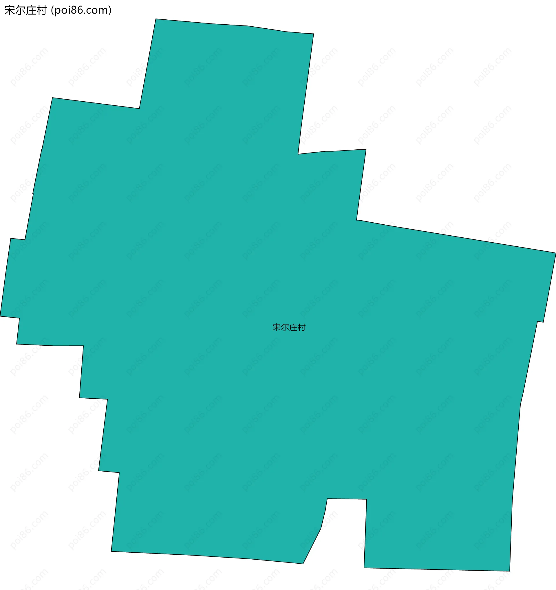 宋尔庄村边界地图