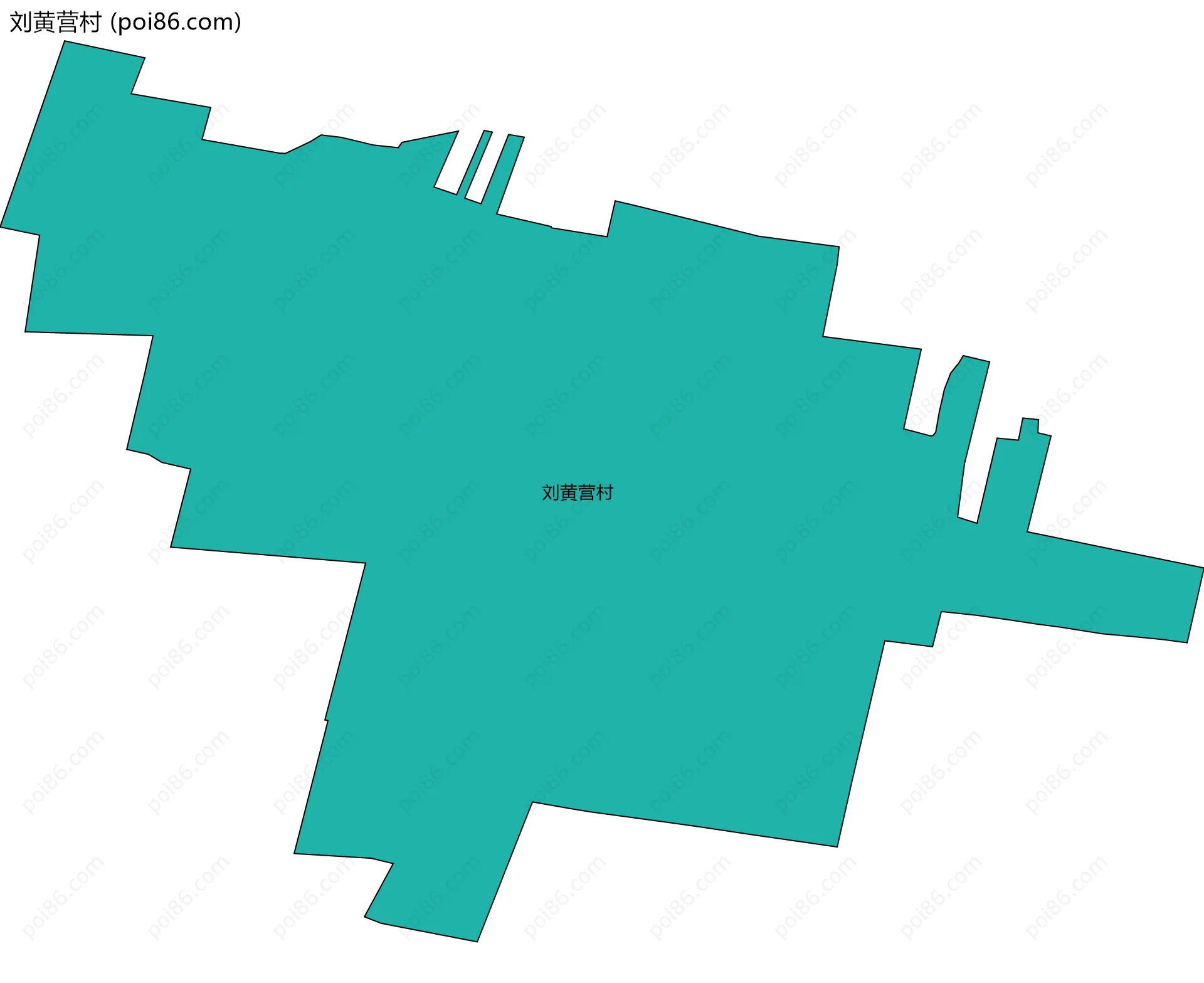 刘黄营村边界地图