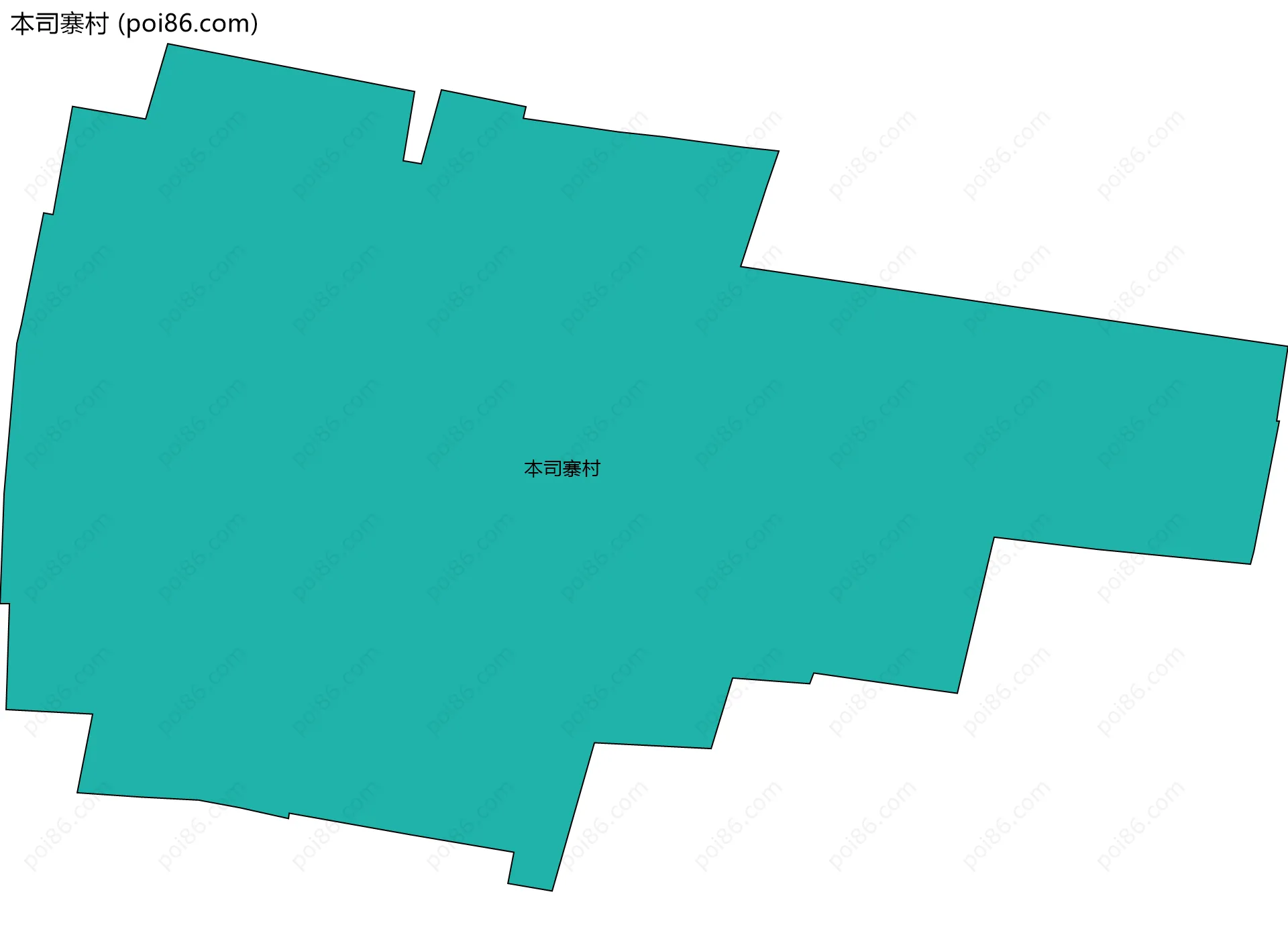 本司寨村边界地图