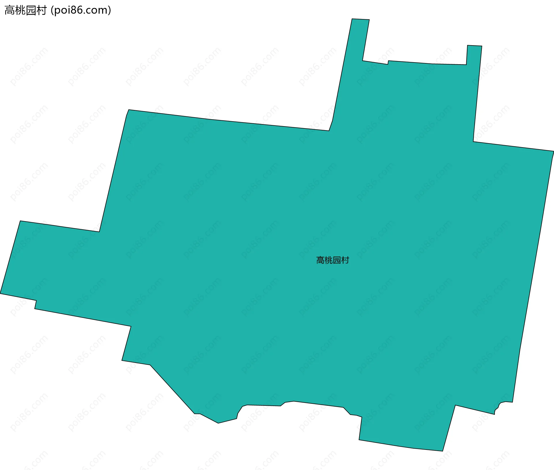 高桃园村边界地图