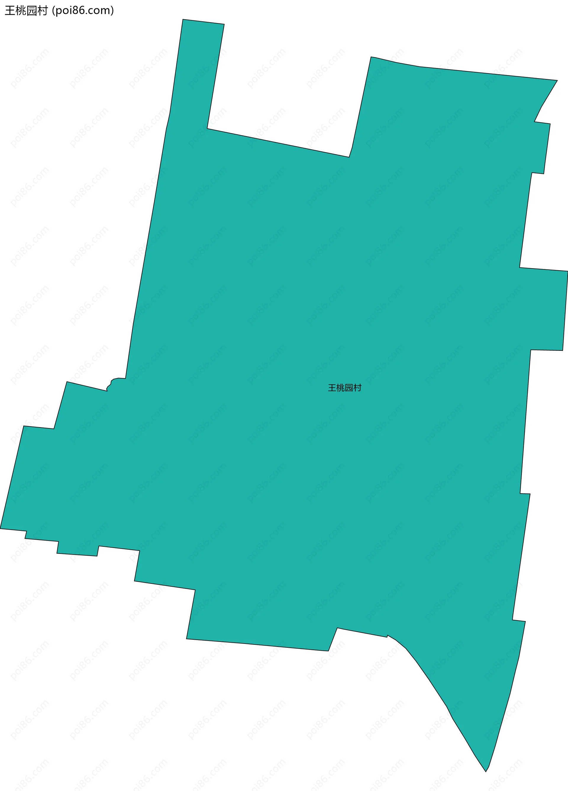 王桃园村边界地图