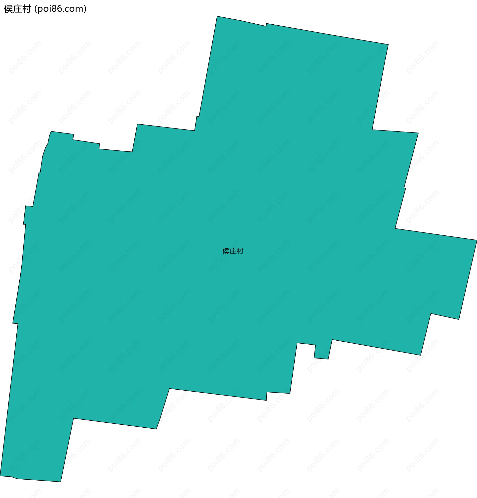 侯庄村边界地图