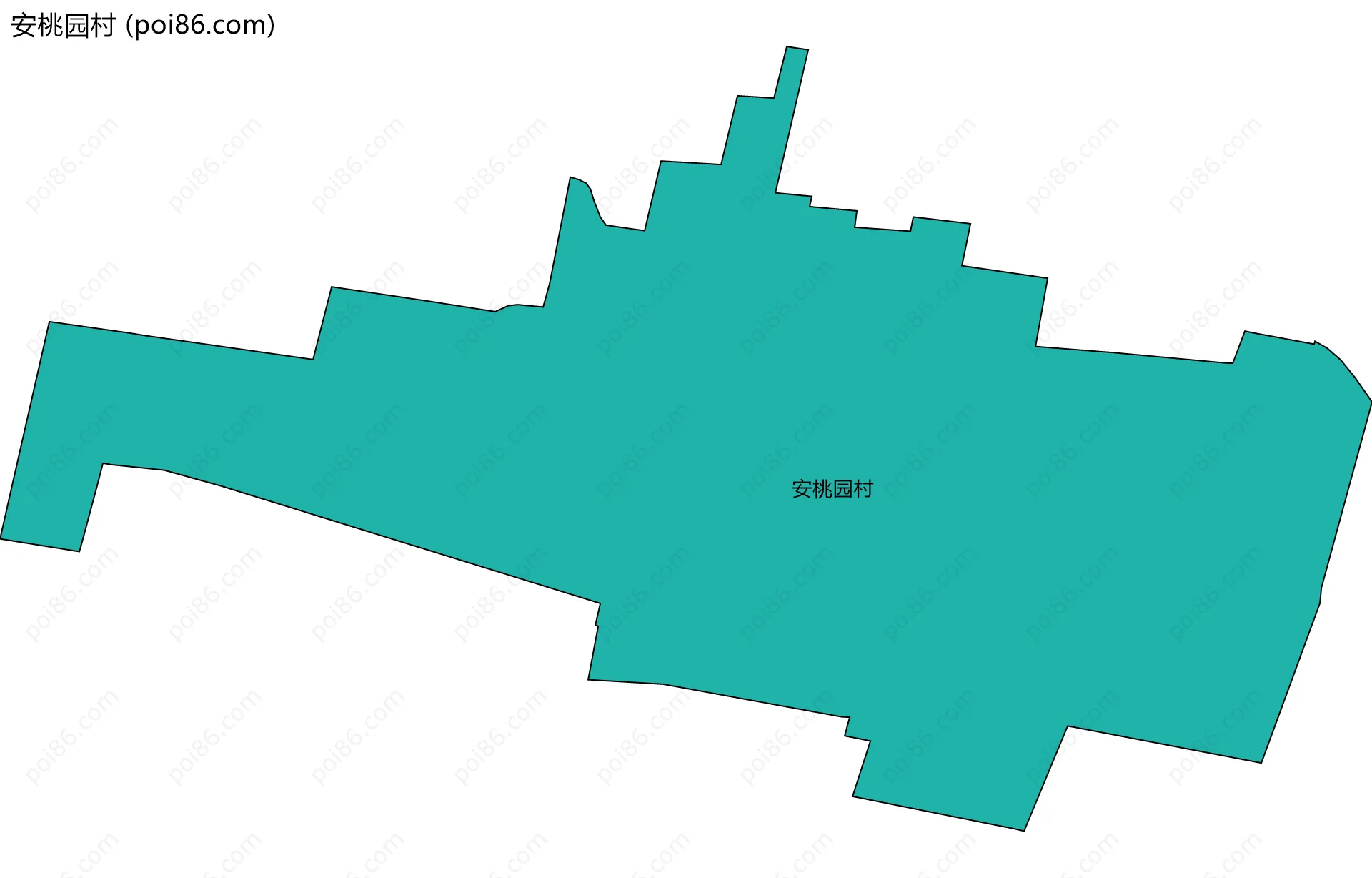 安桃园村边界地图