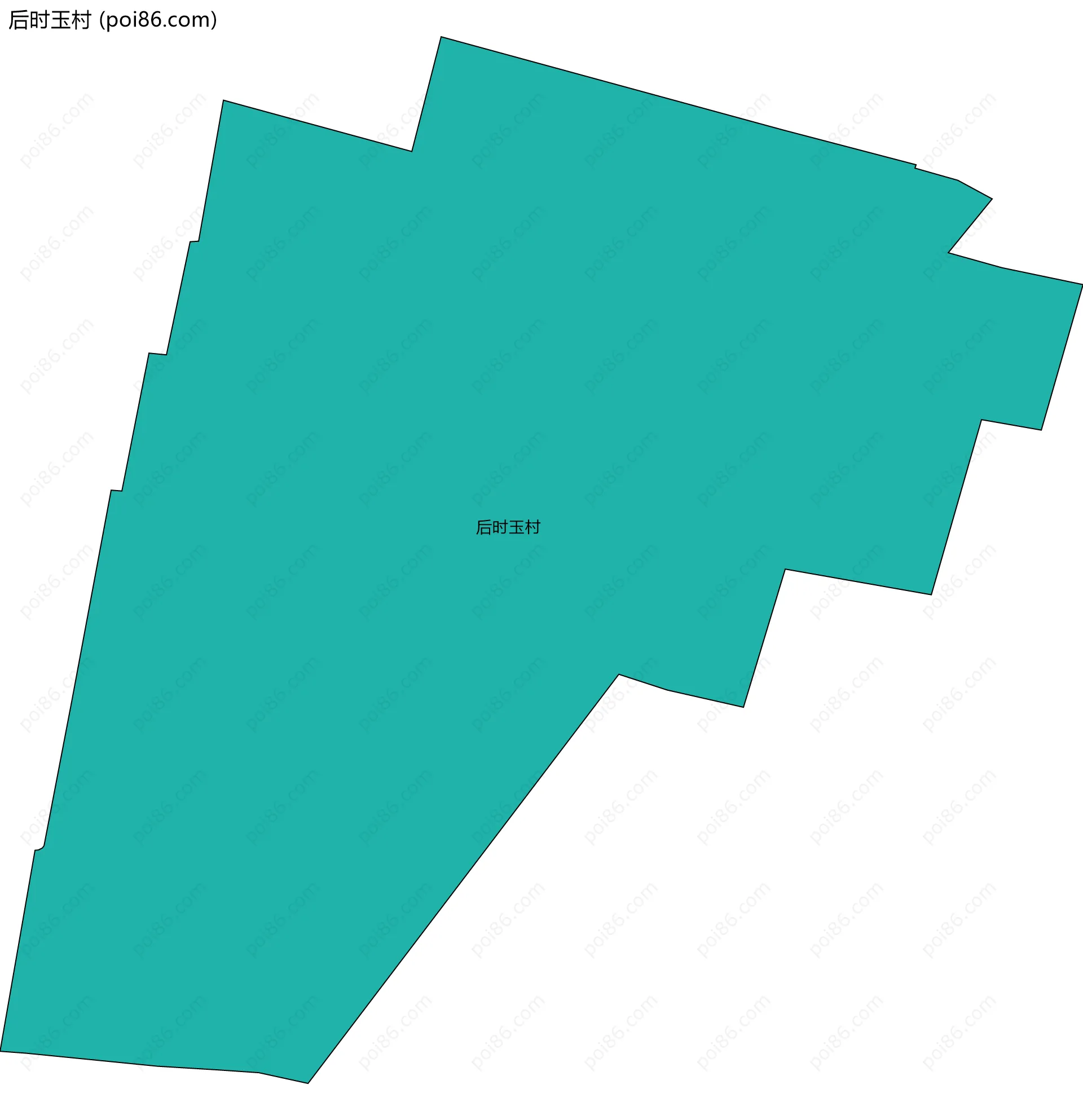 后时玉村边界地图