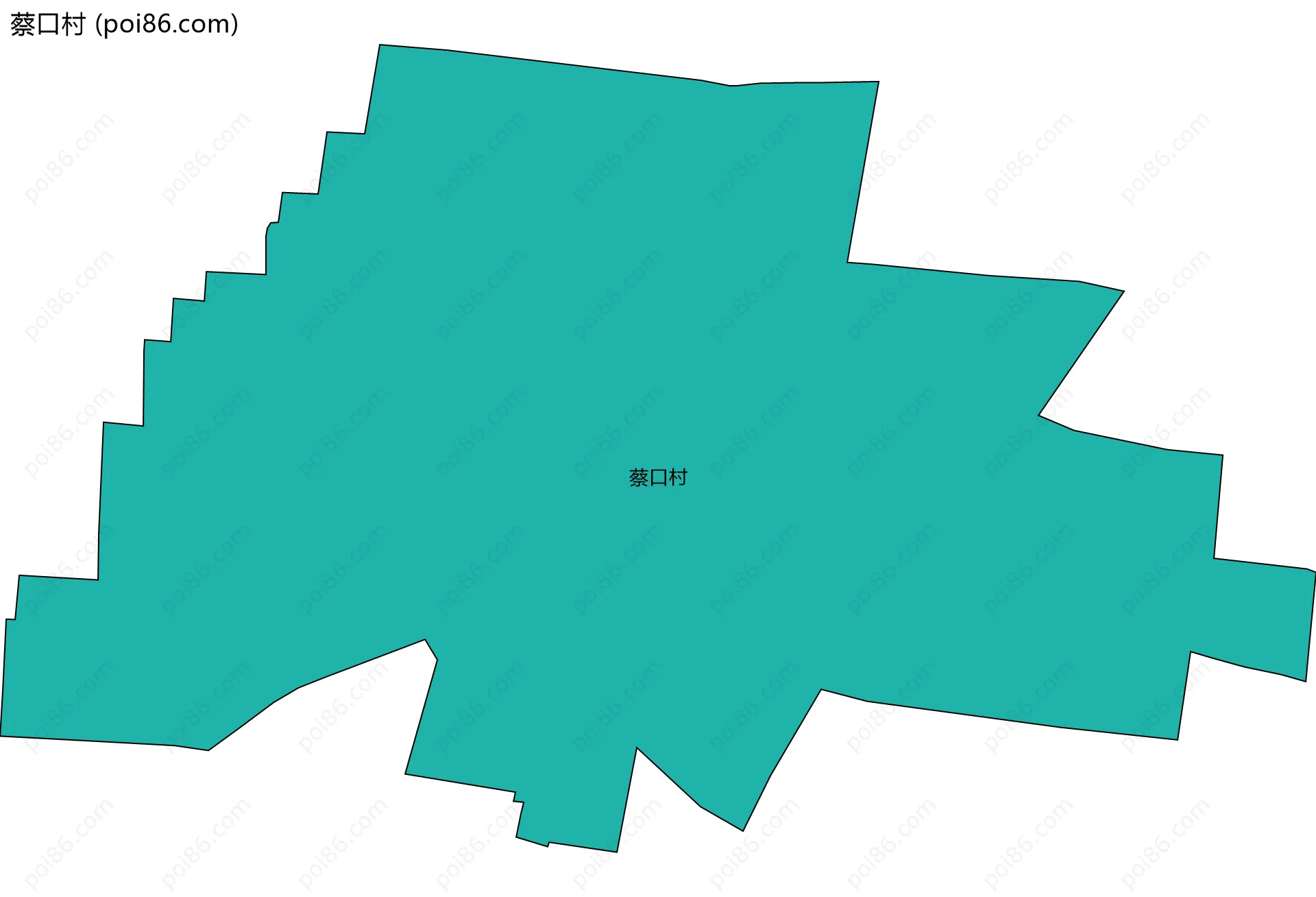 蔡口村边界地图